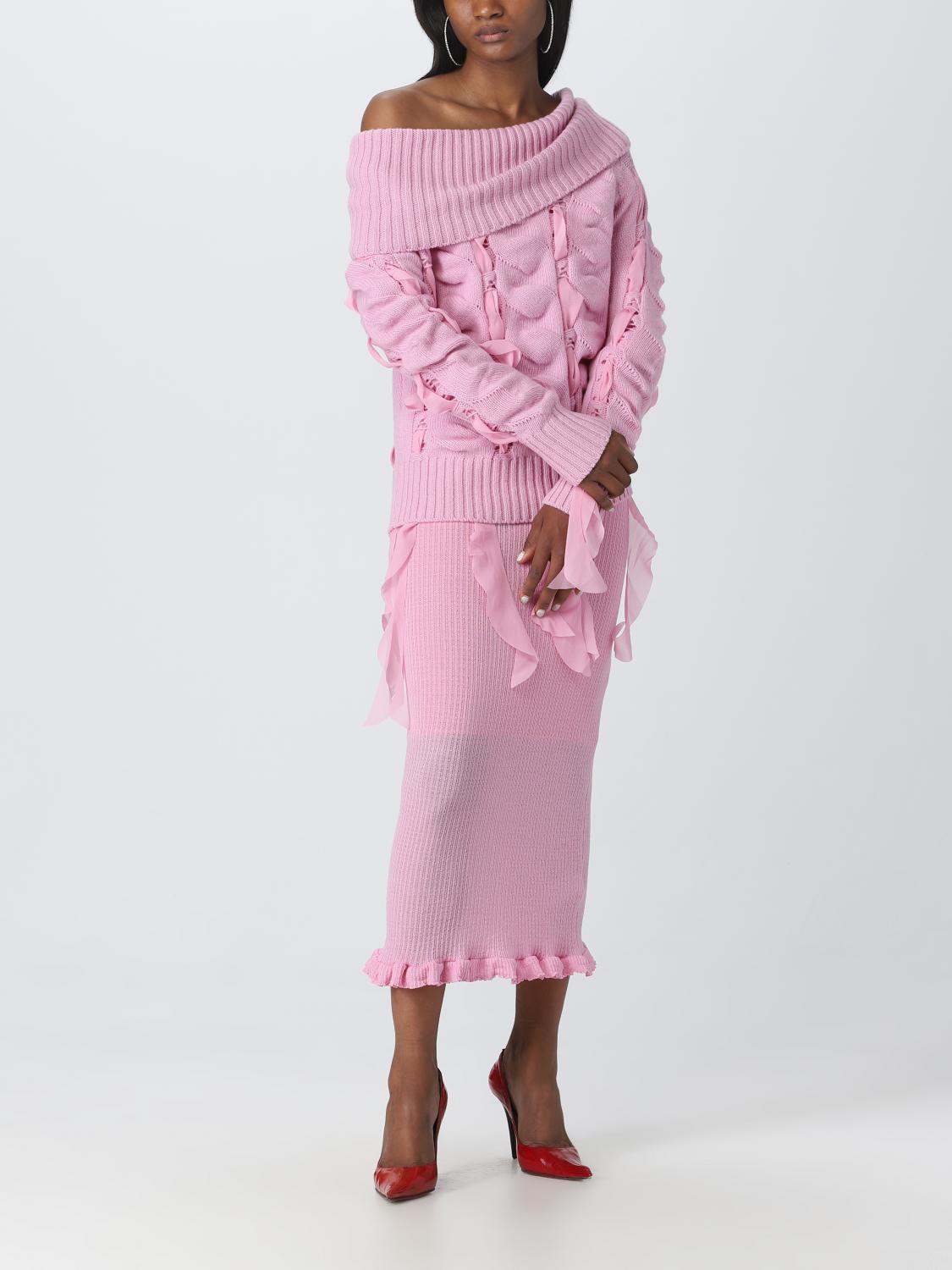 Blumarine - BLUMARINE(ブルマリン) 長袖セーター サイズ2 - ピンク シルク Blumarine Sweater woman - Pink | 2M370A | GIGLIO.COM