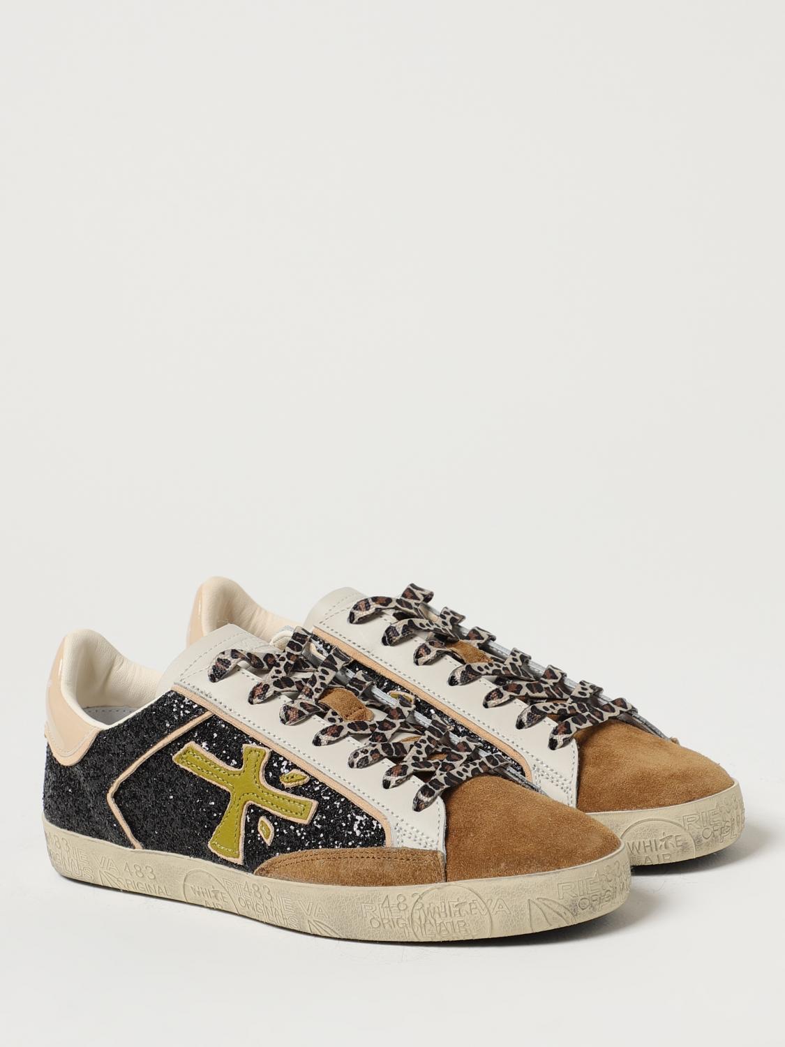 PREMIATA SNEAKERS: Sneakers Stevend Premiata in pelle e glitter, Nero - Img 2