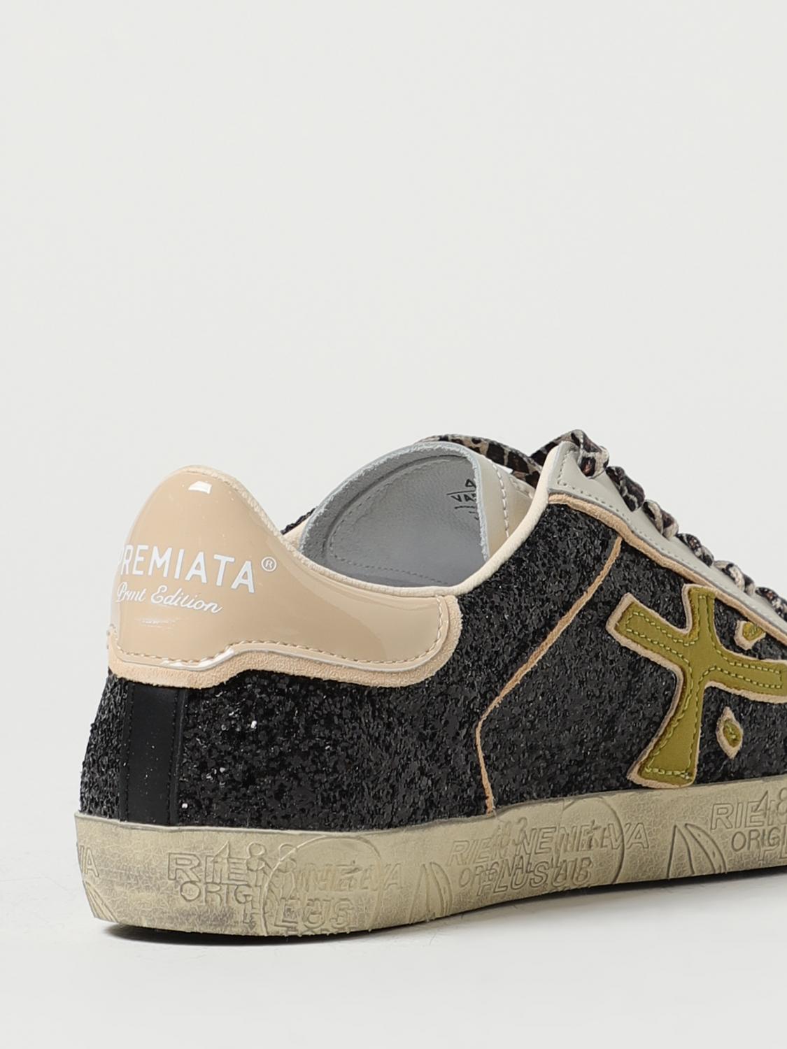 PREMIATA SNEAKERS: Sneakers Stevend Premiata in pelle e glitter, Nero - Img 3