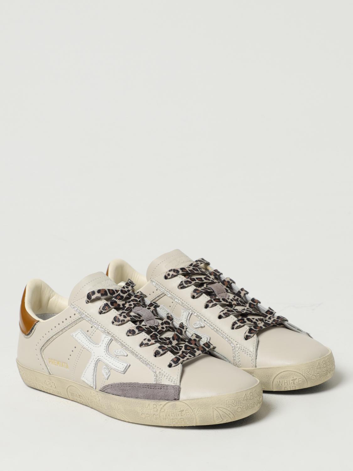 PREMIATA BASKETS: Baskets femme Premiata, Jaune Crème - Img 2