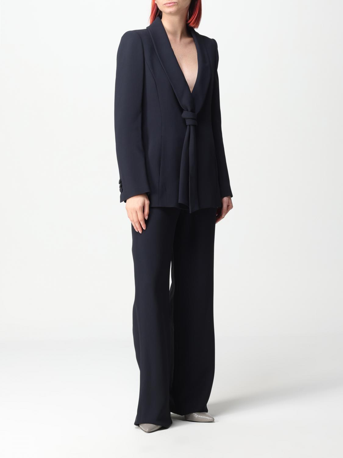 EMPORIO ARMANI CHAQUETA: Americana mujer Emporio Armani, Azul Oscuro - Img 2