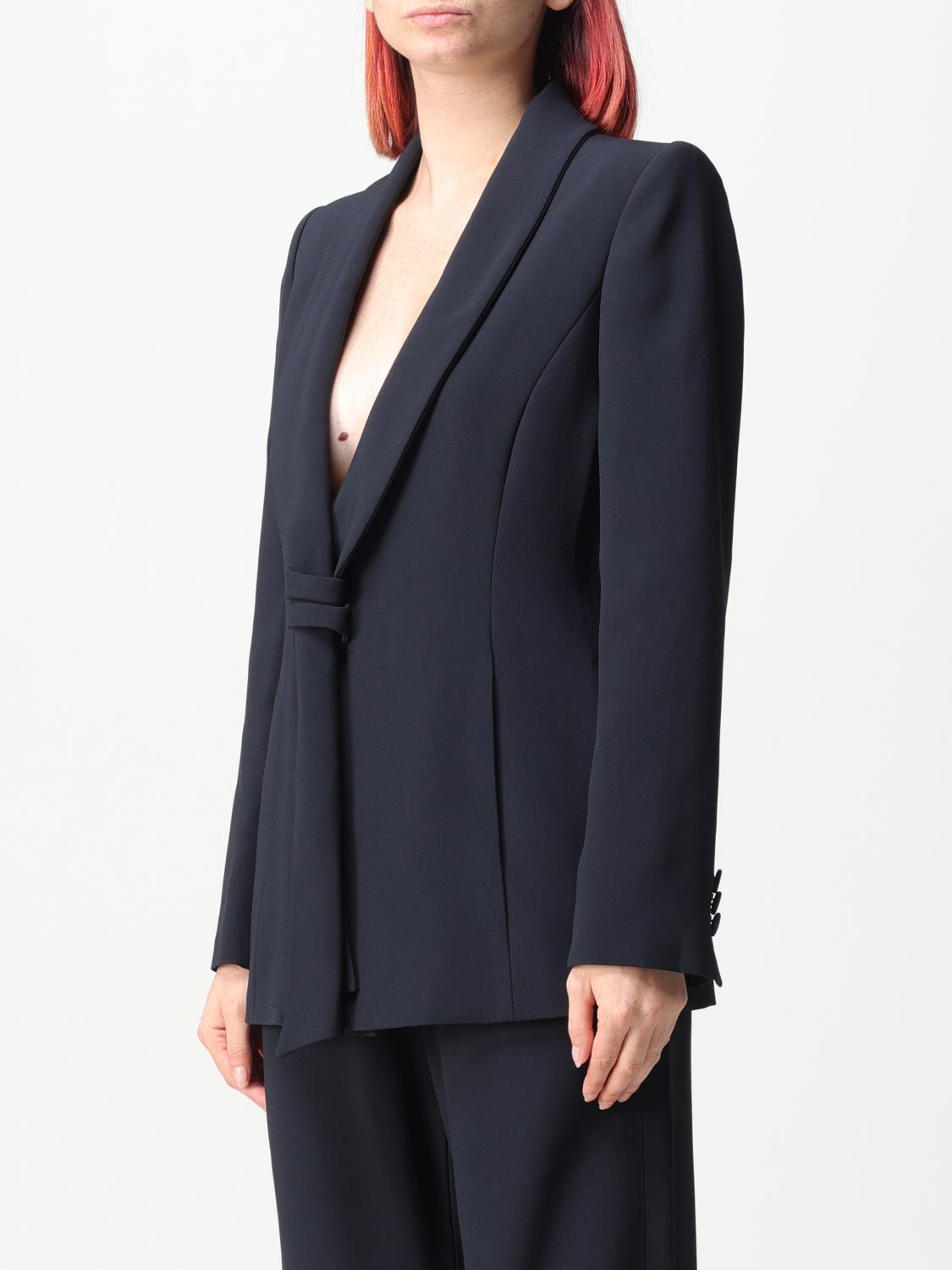 EMPORIO ARMANI CHAQUETA: Americana mujer Emporio Armani, Azul Oscuro - Img 4