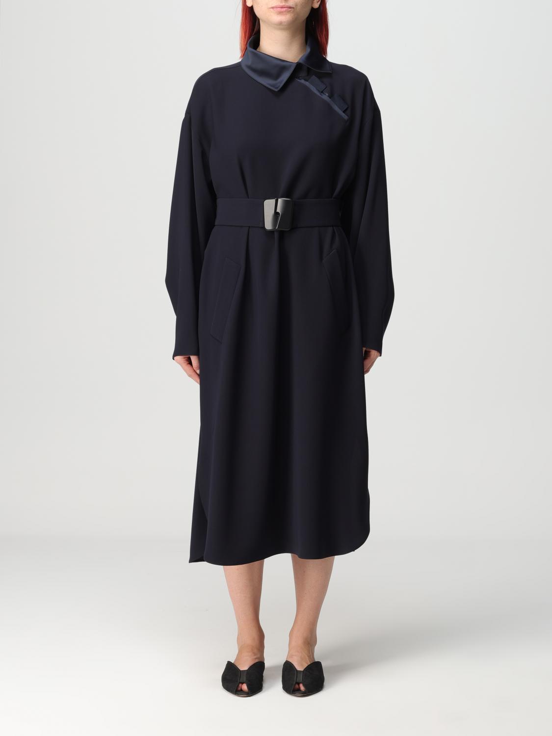 EMPORIO ARMANI: Dress woman - Blue | Emporio Armani dress
