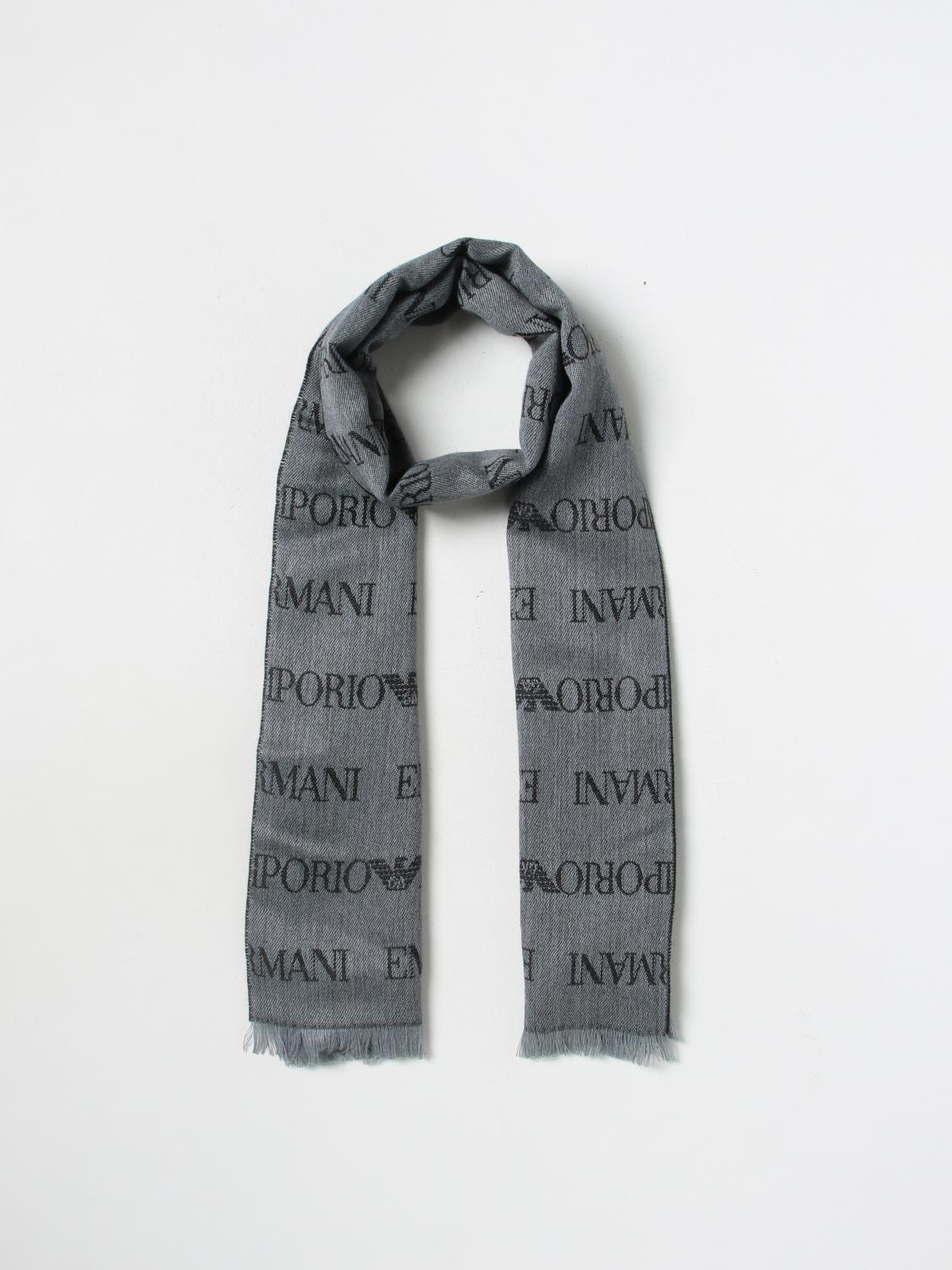 EMPORIO ARMANI SCARF: Emporio Armani scarf in virgin wool blend, Grey - Img 2