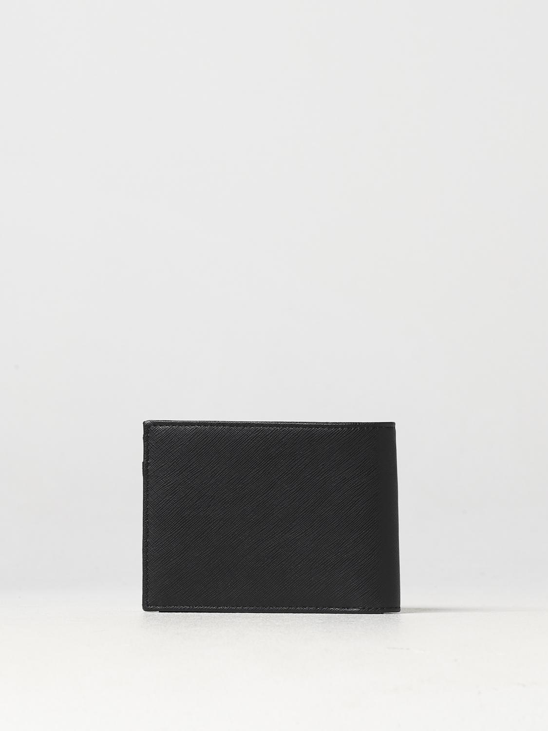 EMPORIO ARMANI WALLET: Emporio Armani wallet in saffiano synthetic leather, Black - Img 3
