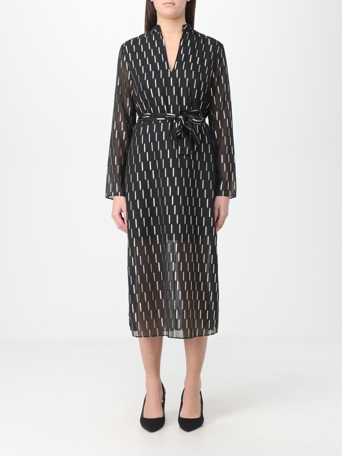 armani exchange silk dress Long Dress with Draping