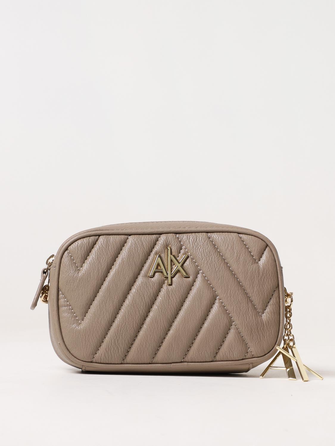 ARMANI EXCHANGE BORSA MINI: Borsa Armani Exchange in nappa a grana trapuntata, Beige - Img 1