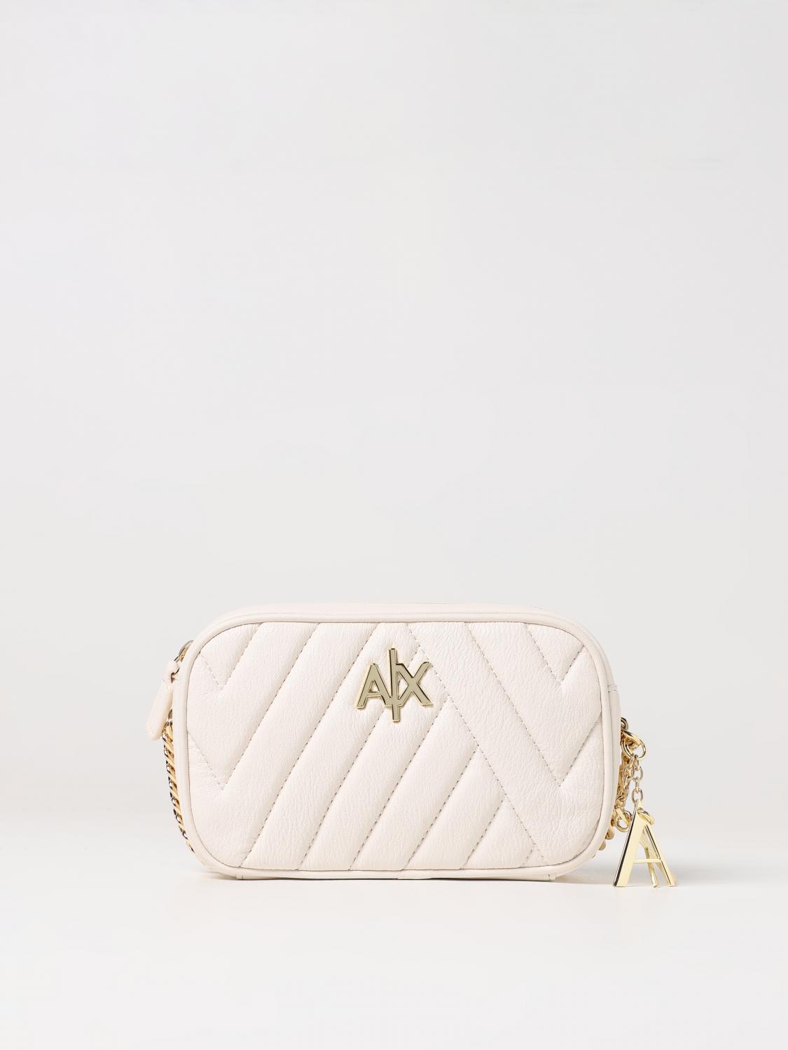 ARMANI EXCHANGE BORSA MINI: Borsa Armani Exchange in nappa a grana trapuntata, Panna - Img 1
