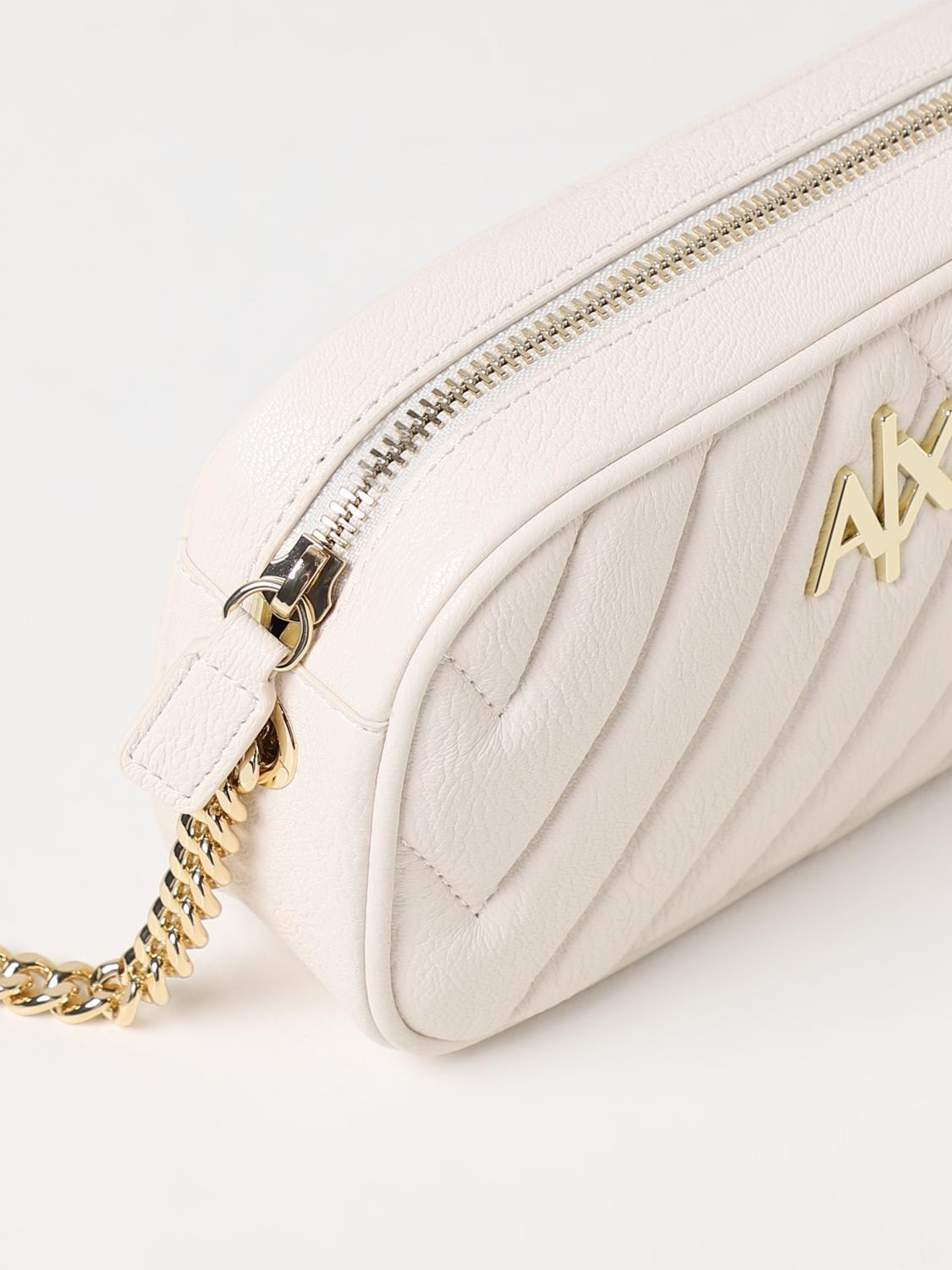 ARMANI EXCHANGE BORSA MINI: Borsa Armani Exchange in nappa a grana trapuntata, Panna - Img 3