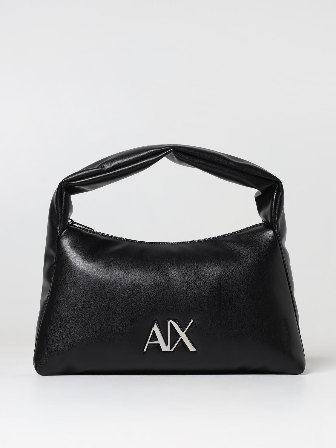 ARMANI EXCHANGE BORSA A SPALLA: Borsa Armani Exchange in nappa sintetica, Nero - Img 1