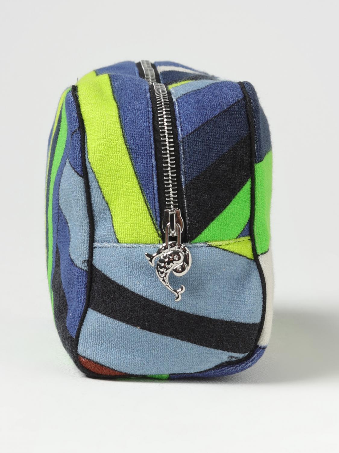 Pucci cosmetic bag in cotton terry - Green | 3RSF083R280 | GIGLIO.COM