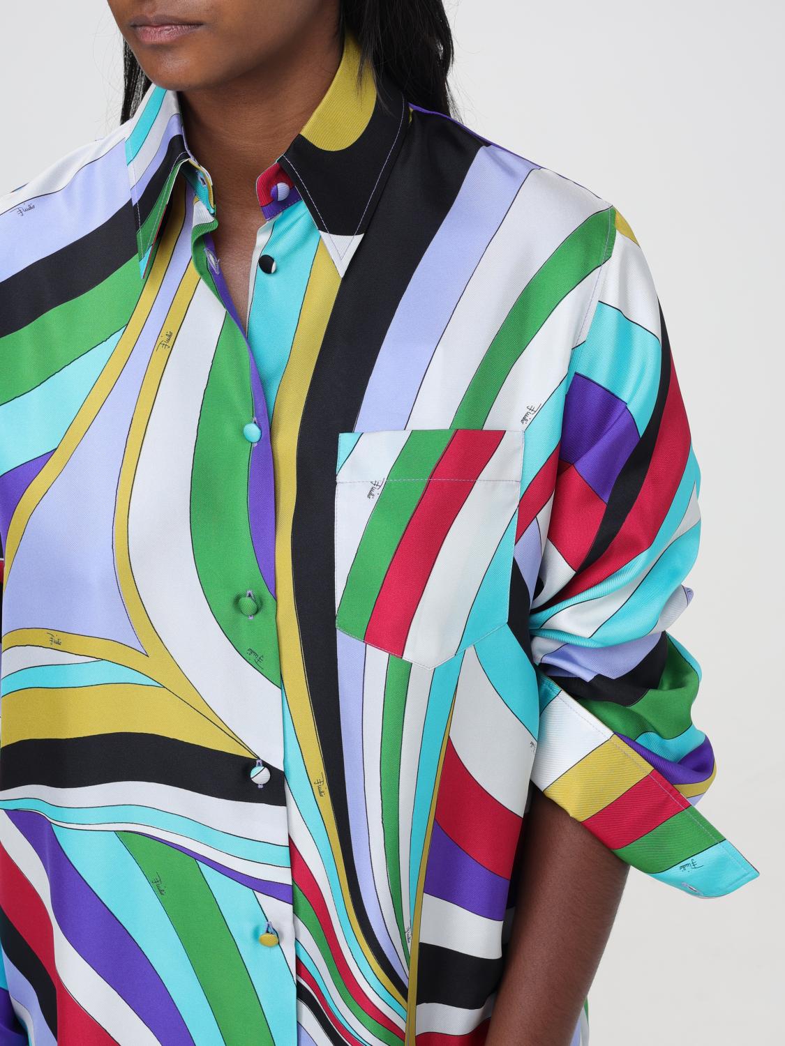 PUCCI CAMISA: Camisa mujer Pucci, Verde - Img 5