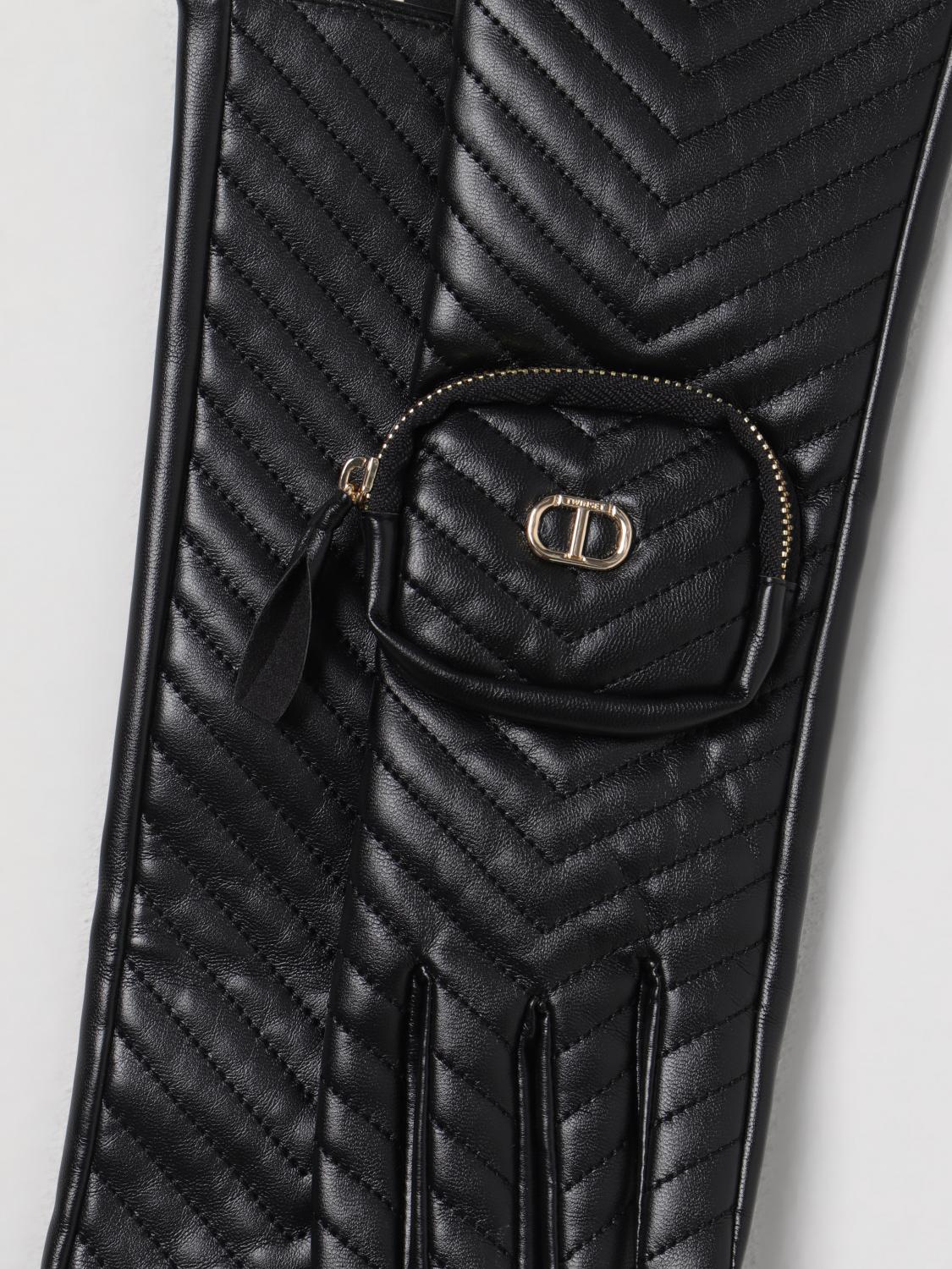 TWINSET GUANTES: Guantes mujer Twinset, Negro - Img 2