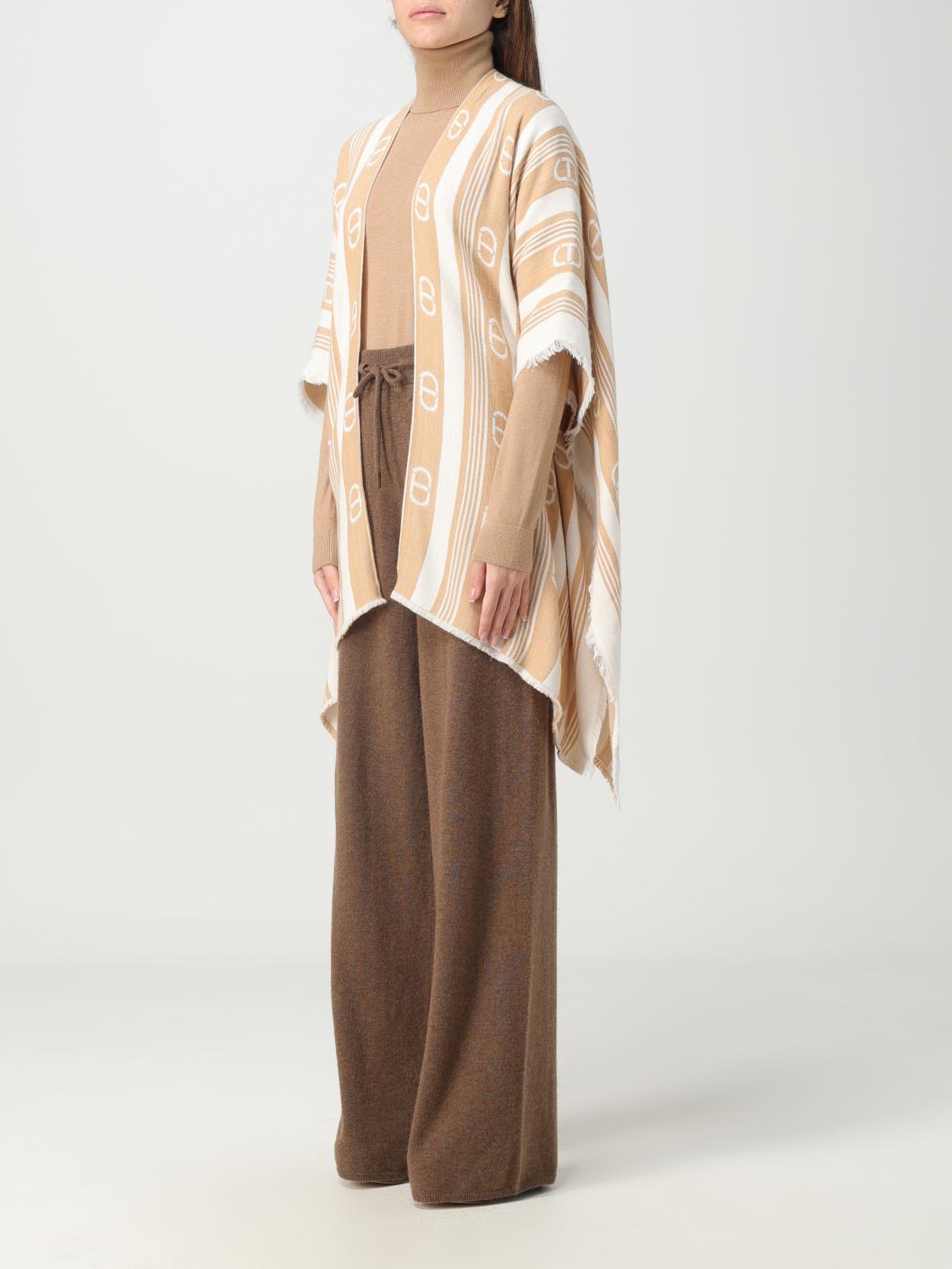 TWINSET CAPA: Capa mujer Twinset, Marfil - Img 3