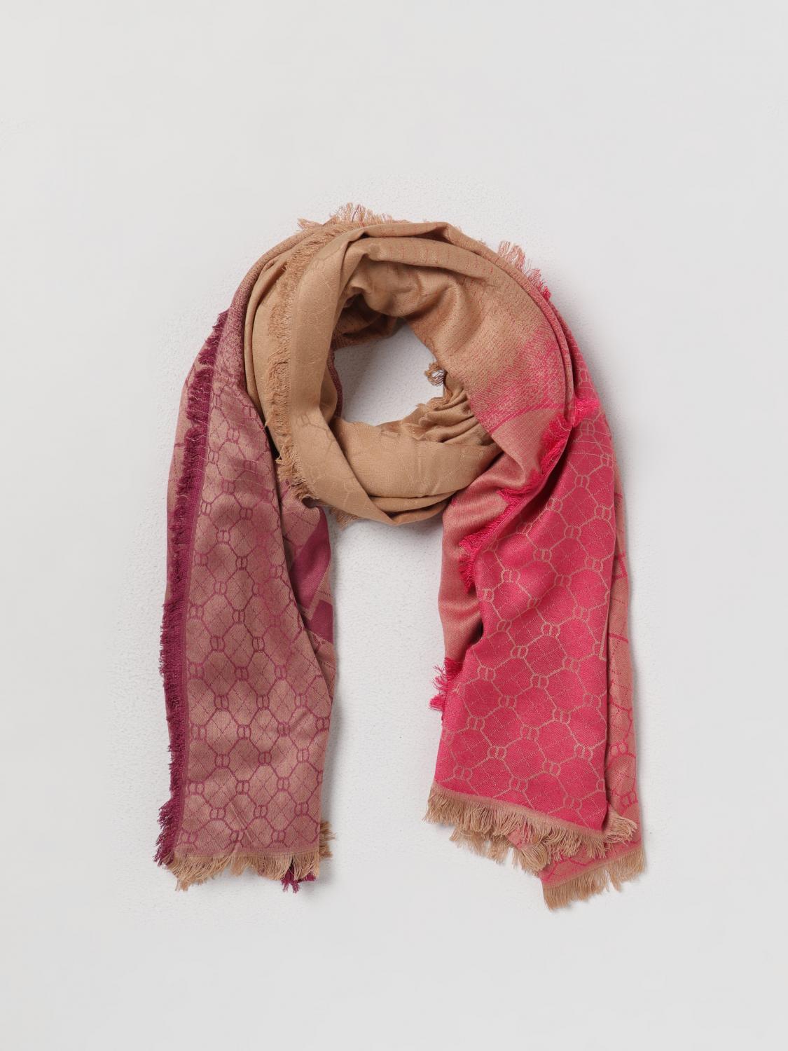 TWINSET SCIARPA: Sciarpa Twinset in viscosa con monogram jacquard, Beige - Img 2