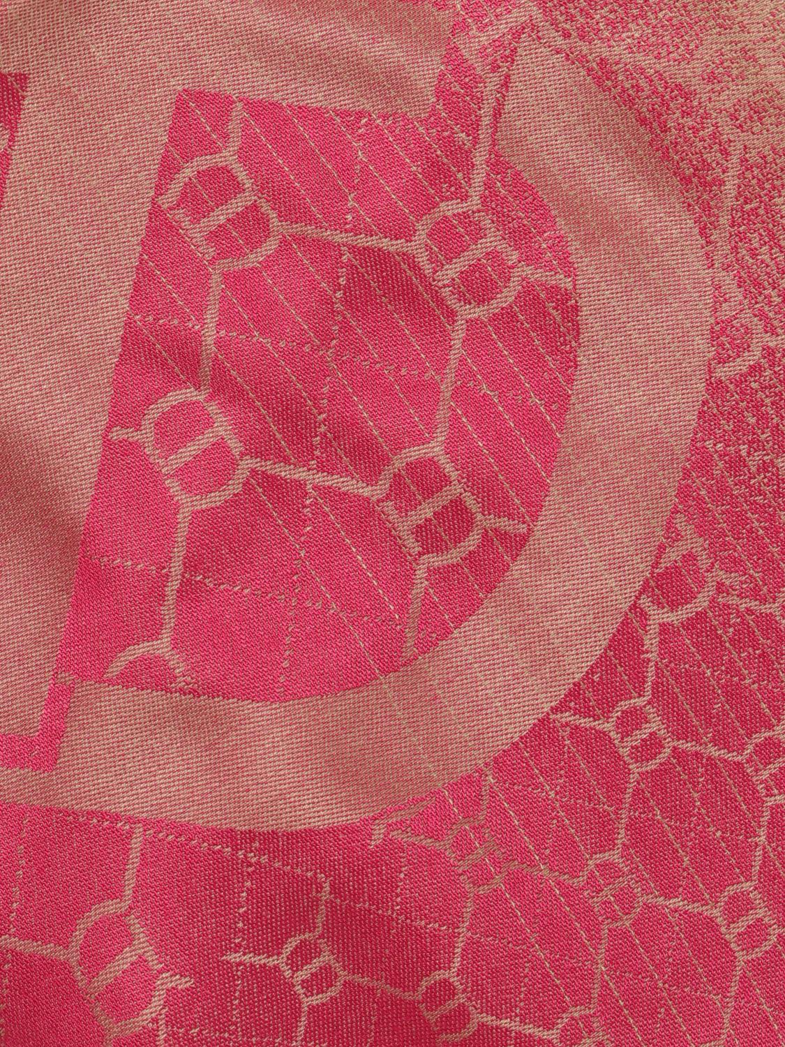 TWINSET SCIARPA: Sciarpa Twinset in viscosa con monogram jacquard, Beige - Img 3