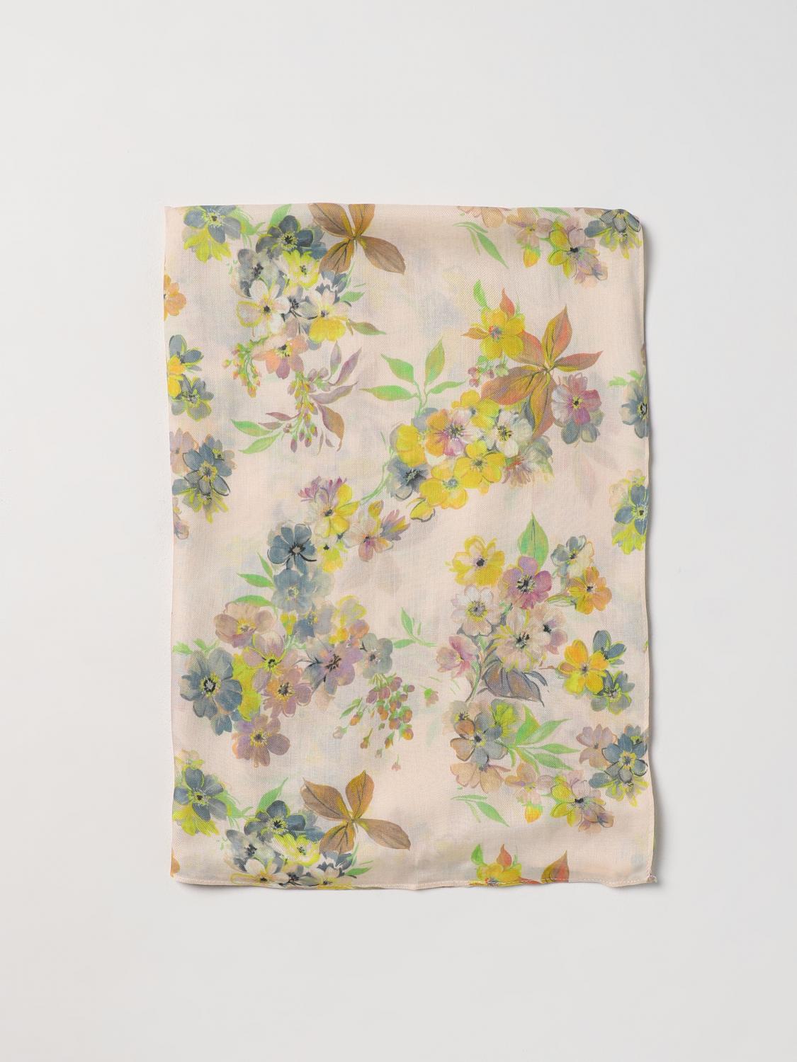 TWINSET SCIARPA: Sciarpa Twinset in modal con stampa floreale, Panna - Img 1