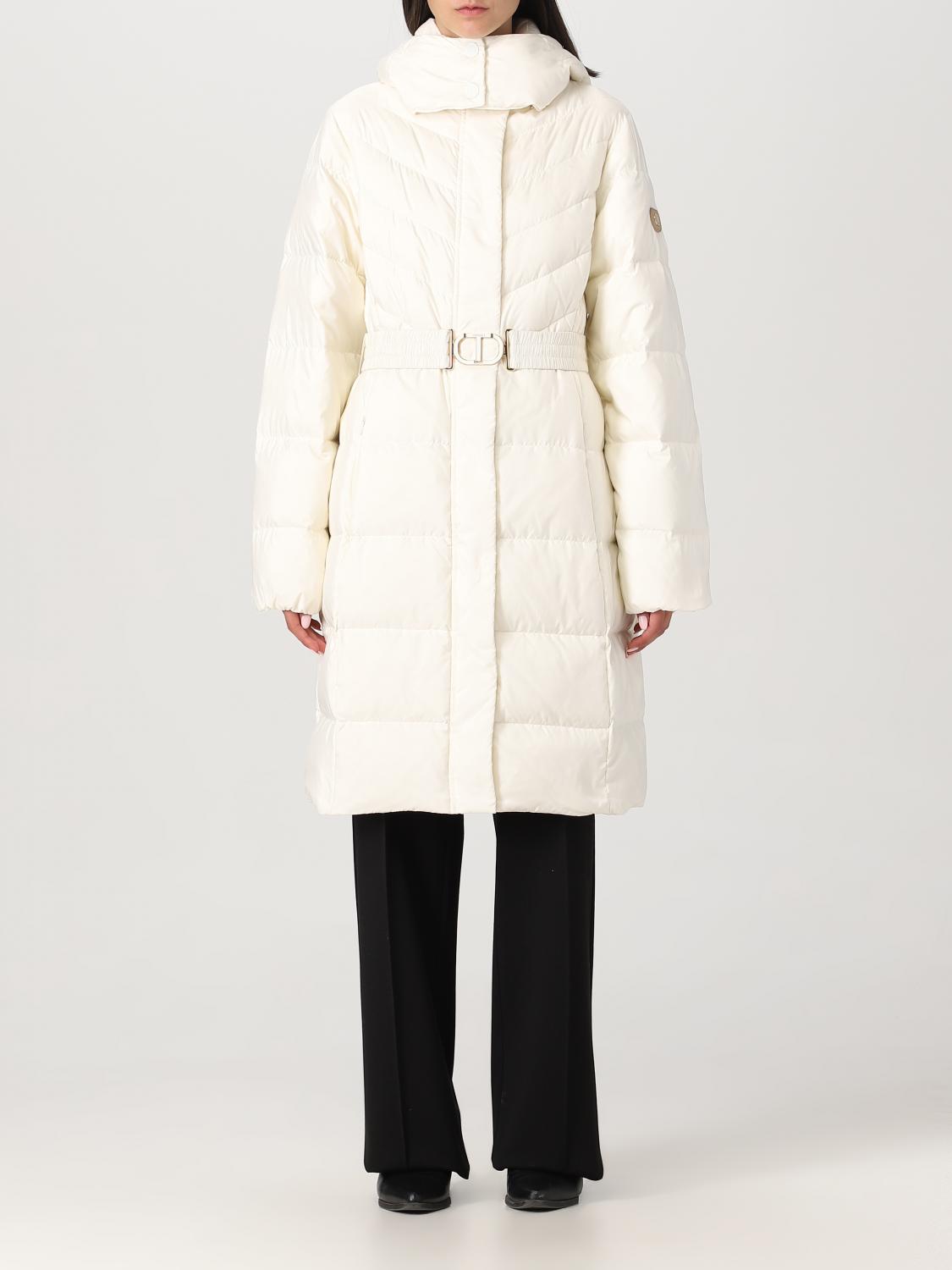 TWINSET GIACCA: Piumino Twinset in nylon trapuntato, Bianco - Img 1