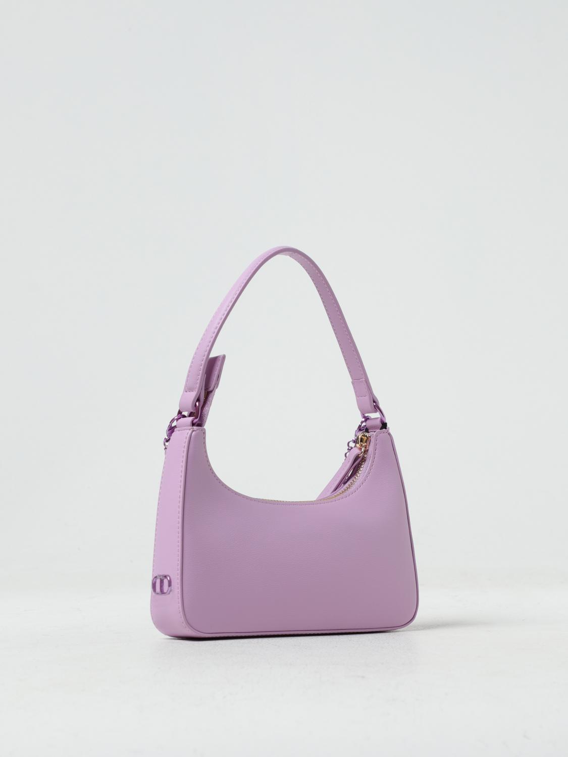 TWINSET BORSA MINI: Borsa Twinset in pelle sintetica con strass, Lilla - Img 2