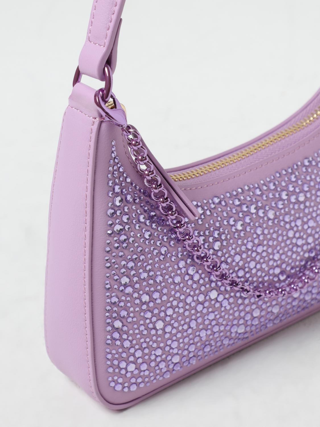 TWINSET BORSA MINI: Borsa Twinset in pelle sintetica con strass, Lilla - Img 3