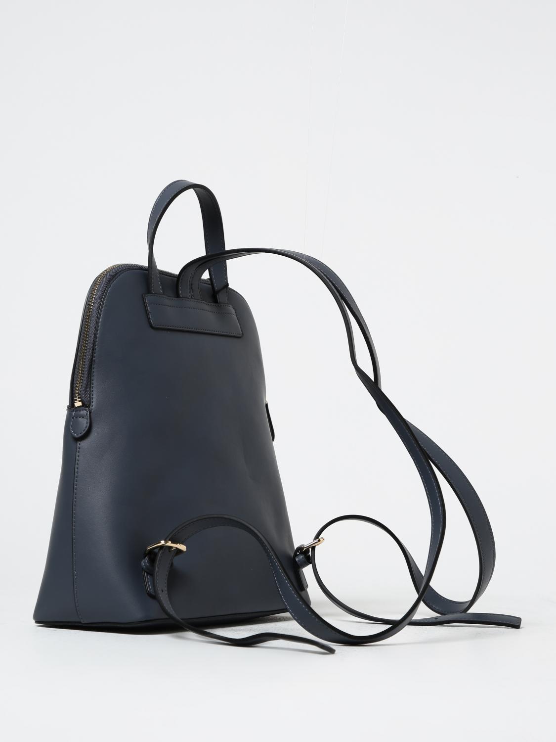 TWINSET ZAINO: Zaino Twinset in pelle sintetica con monogram applicato, Blue - Img 2