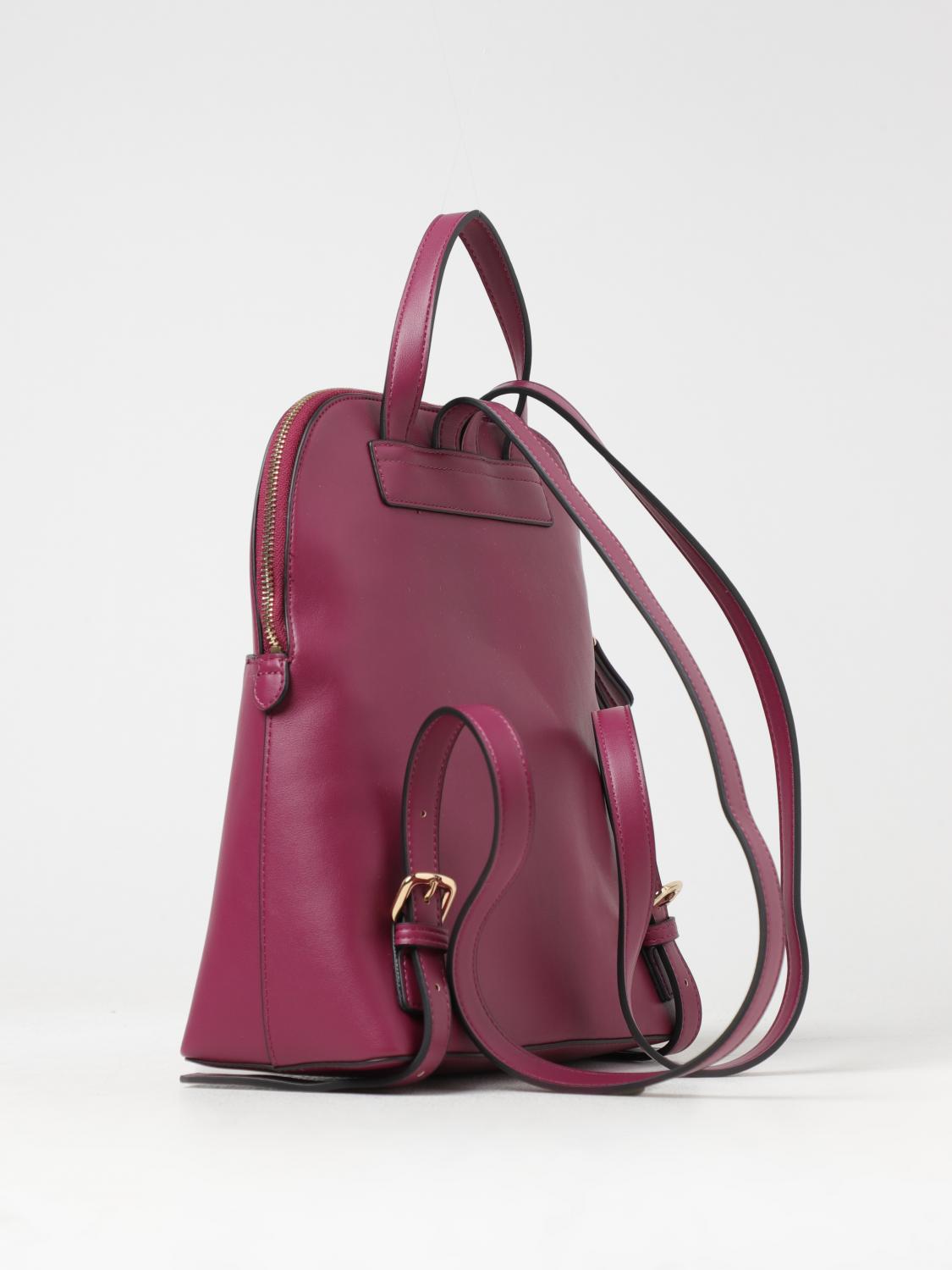 TWINSET ZAINO: Zaino Twinset in pelle sintetica con monogram applicato, Lampone - Img 2