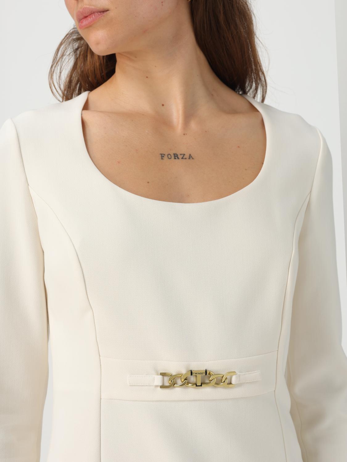 TWINSET VESTIDO: Vestido mujer Twinset, Blanco - Img 3