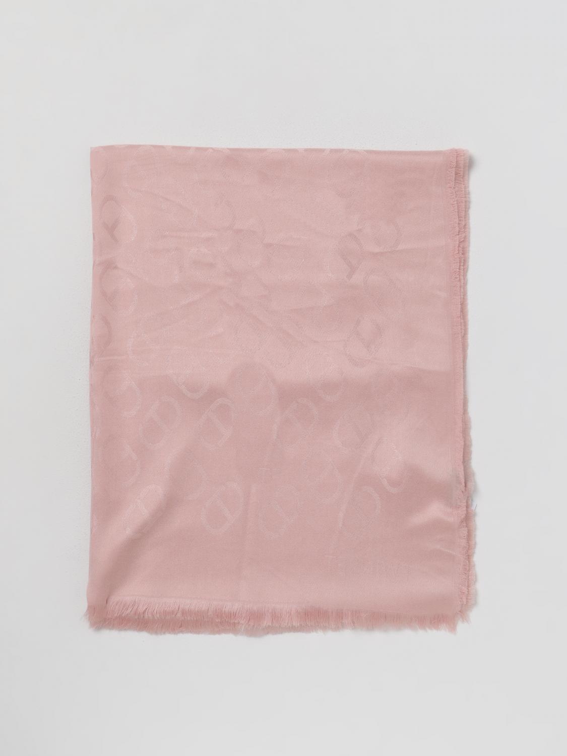TWINSET SCARF: Twinset scarf in viscose with logo, Pink - Img 1