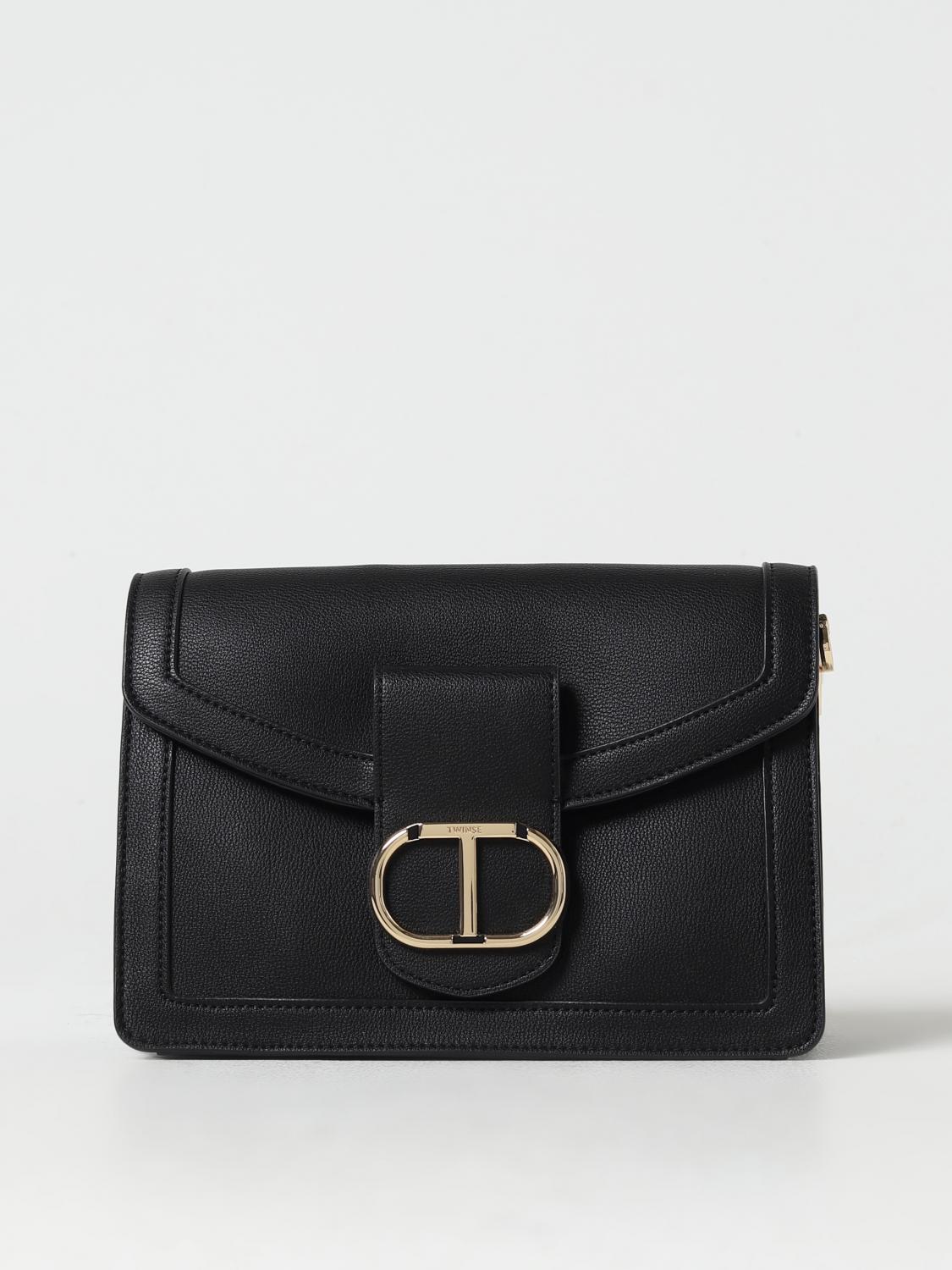 Twinset Black PU Women Shoulder Bag