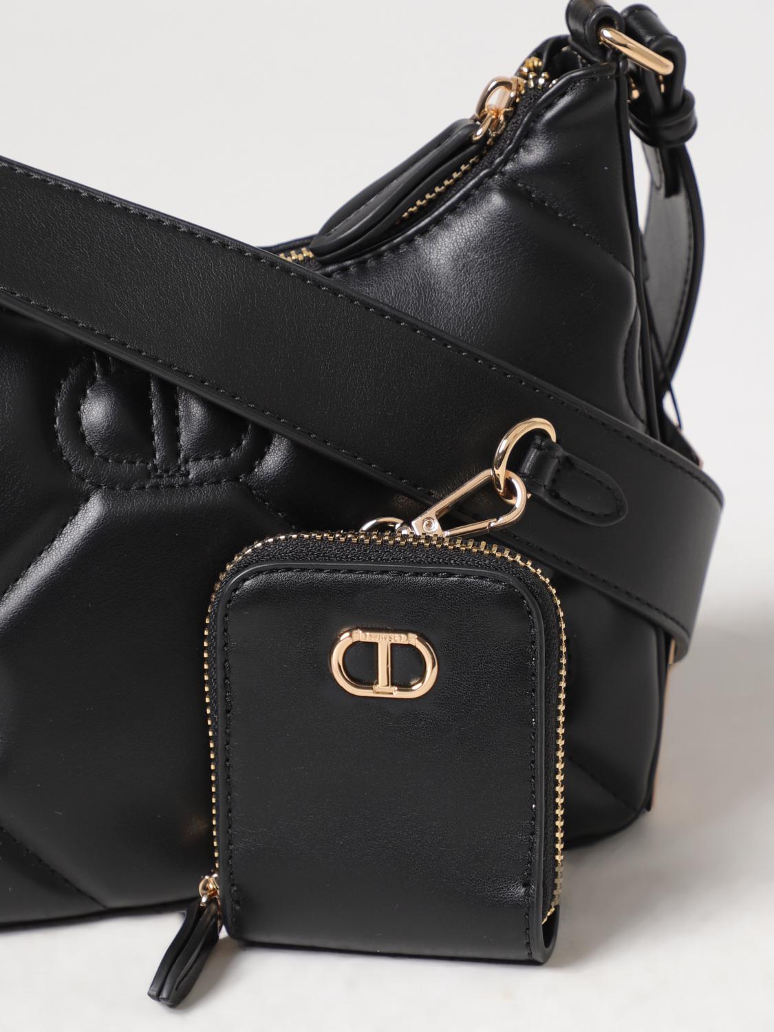 TWINSET BORSA A SPALLA: Borsa Twinset in pelle, Nero - Img 3