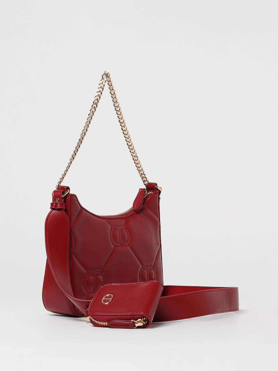 TWINSET BORSA A SPALLA: Borsa Twinset in pelle, Rosso - Img 2