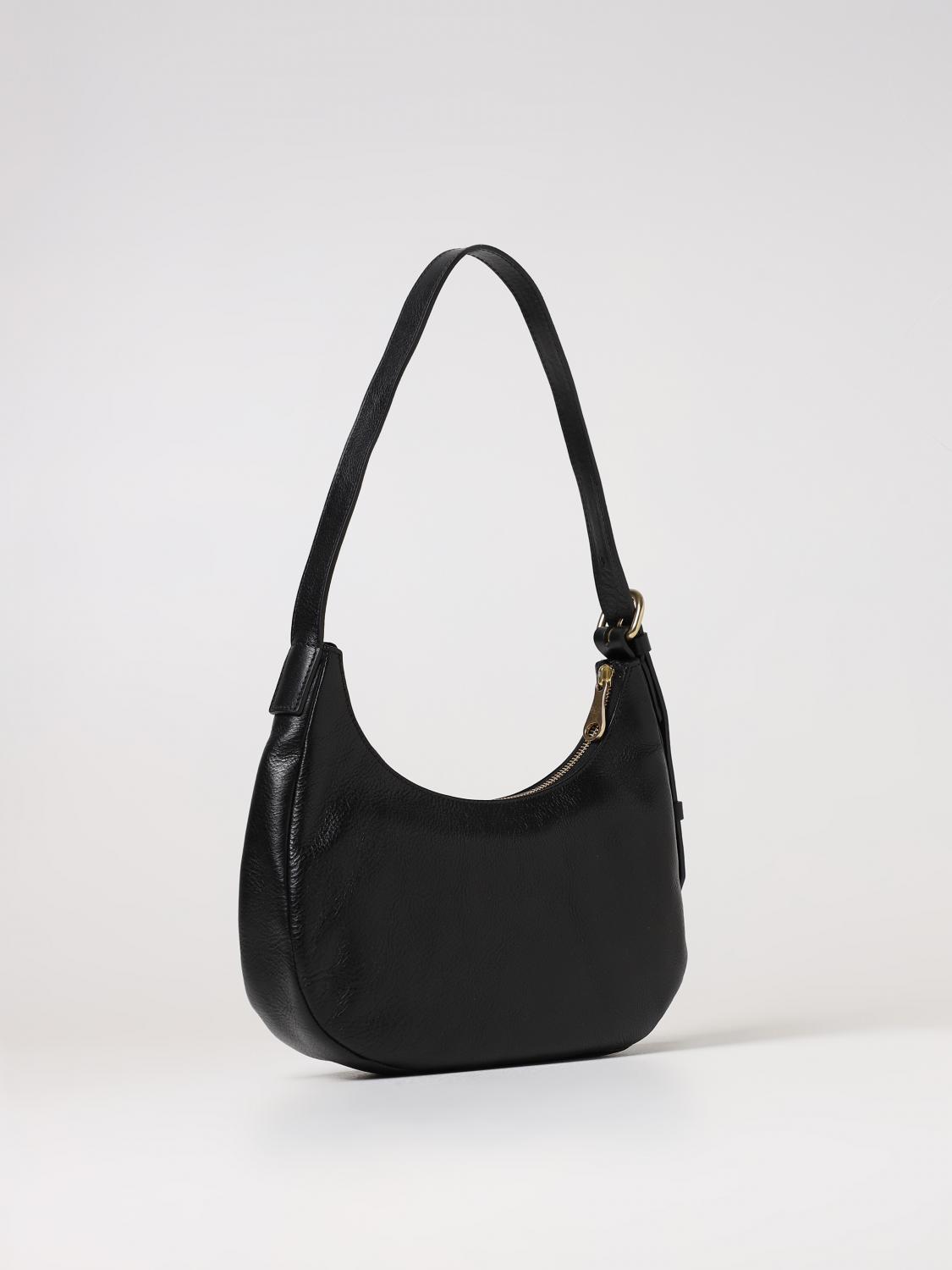 IL BISONTE BORSA A SPALLA: Borsa Il Bisonte in pelle volonata, Nero - Img 2