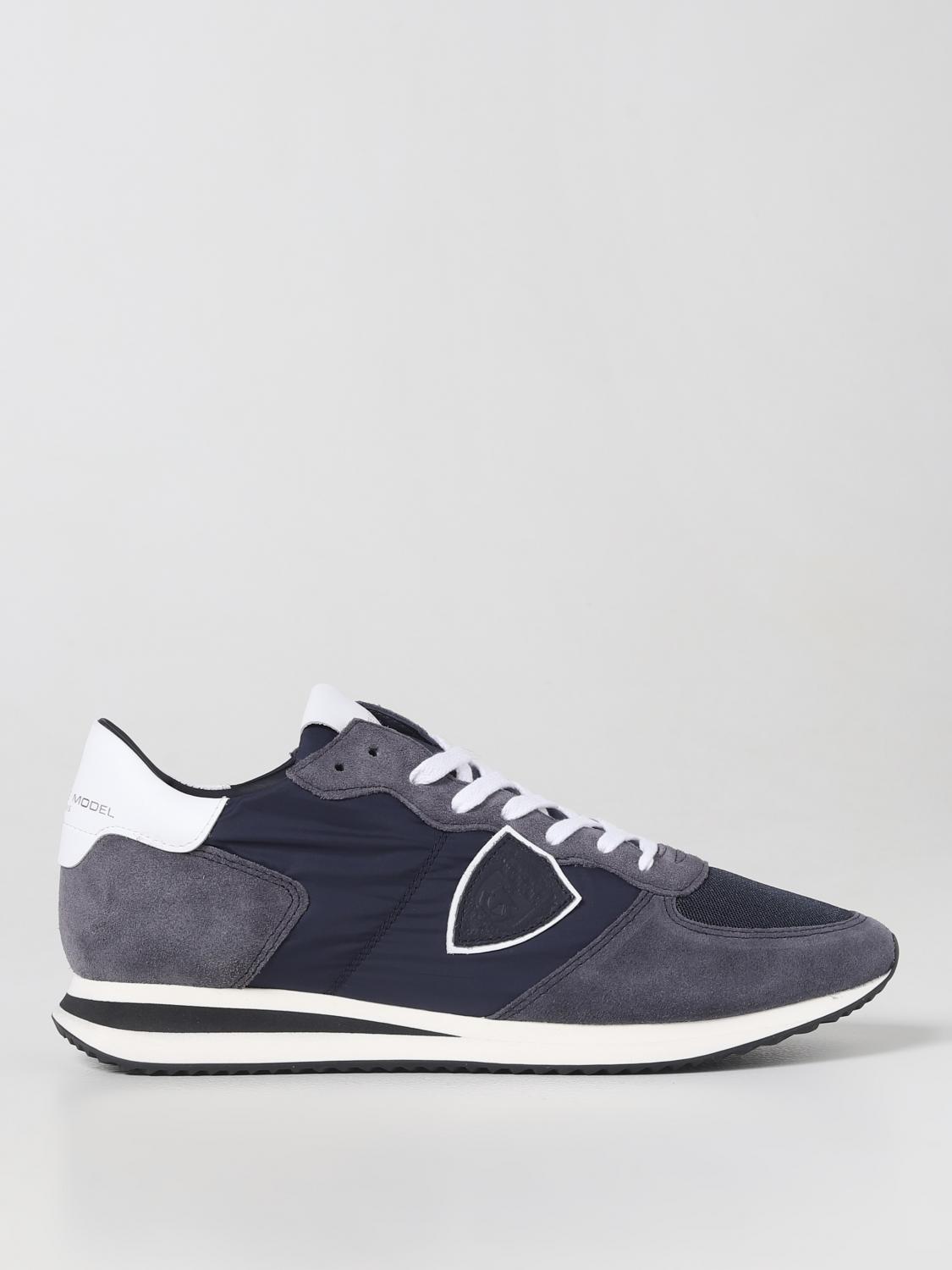 PHILIPPE MODEL SNEAKERS: Sneakers men Philippe Model, Blue - Img 1