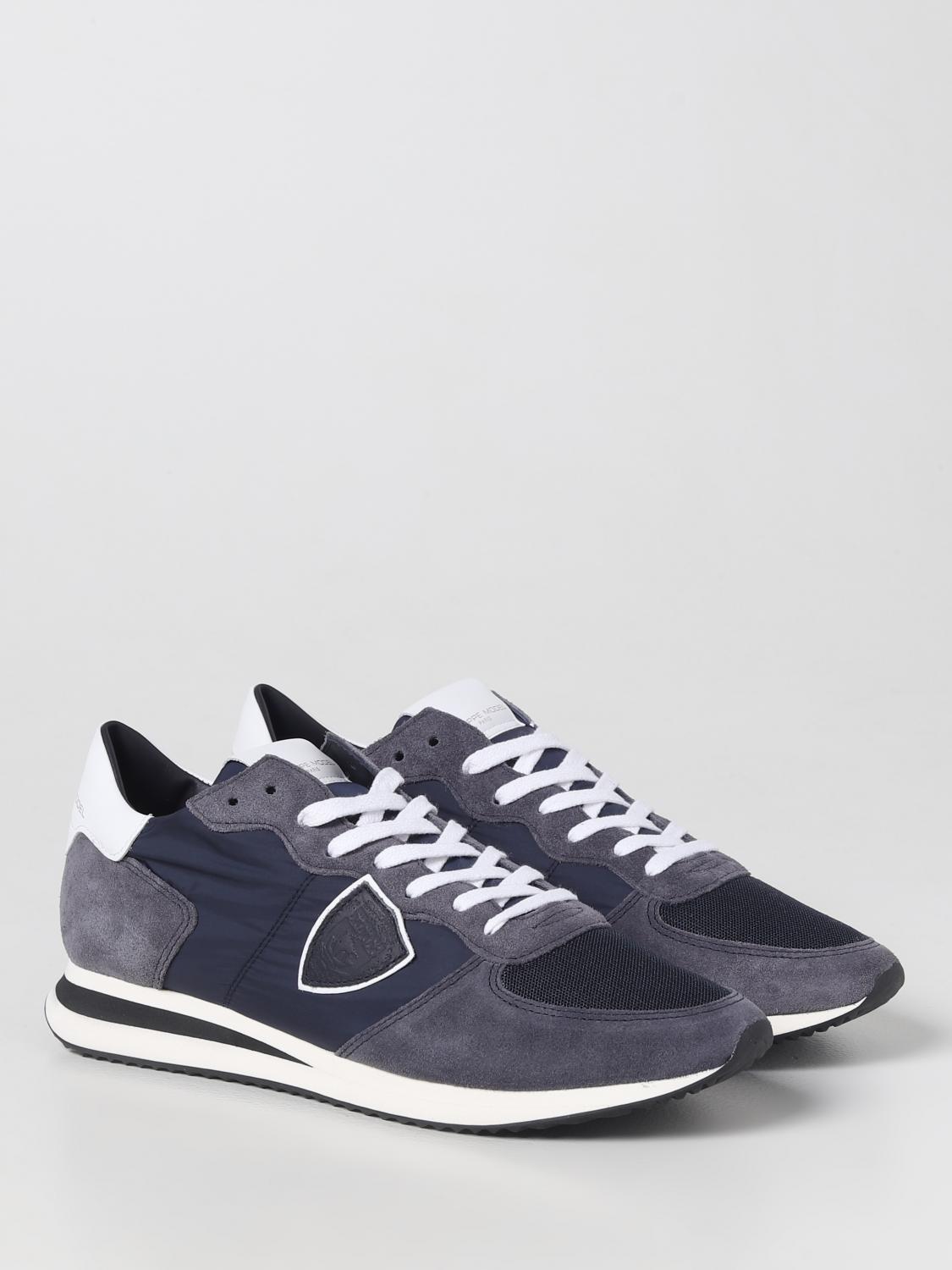 PHILIPPE MODEL SNEAKERS: Sneakers men Philippe Model, Blue - Img 2