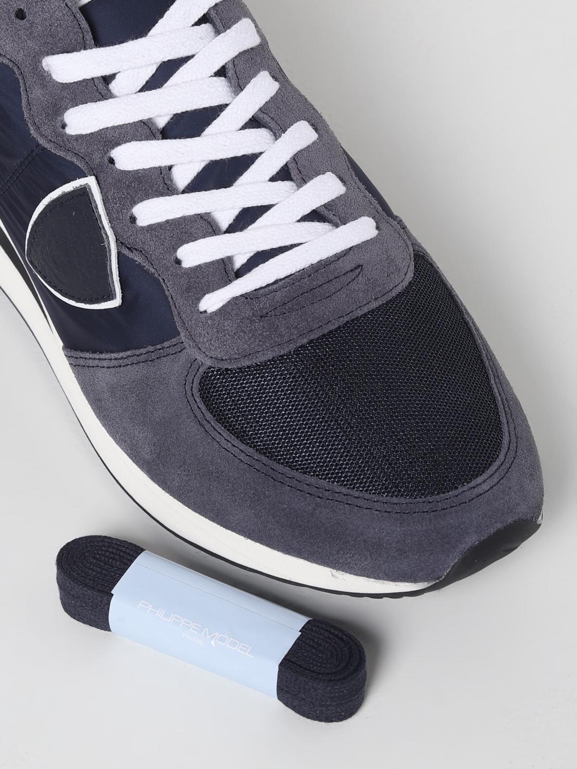 PHILIPPE MODEL SNEAKERS: Sneakers men Philippe Model, Blue - Img 4