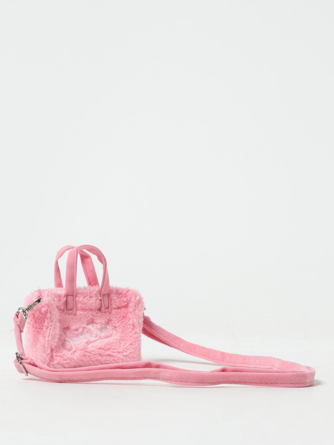 MC2 SAINT BARTH BORSA MINI: Borsa Key Bag Mc2 Saint Barth in shearling con logo ricamato, Rosa - Img 2