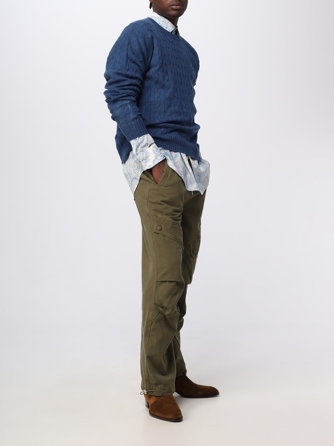 ETRO SWEATER: Etro sweater in cashmere with tricot workmanship, Blue - Img 2