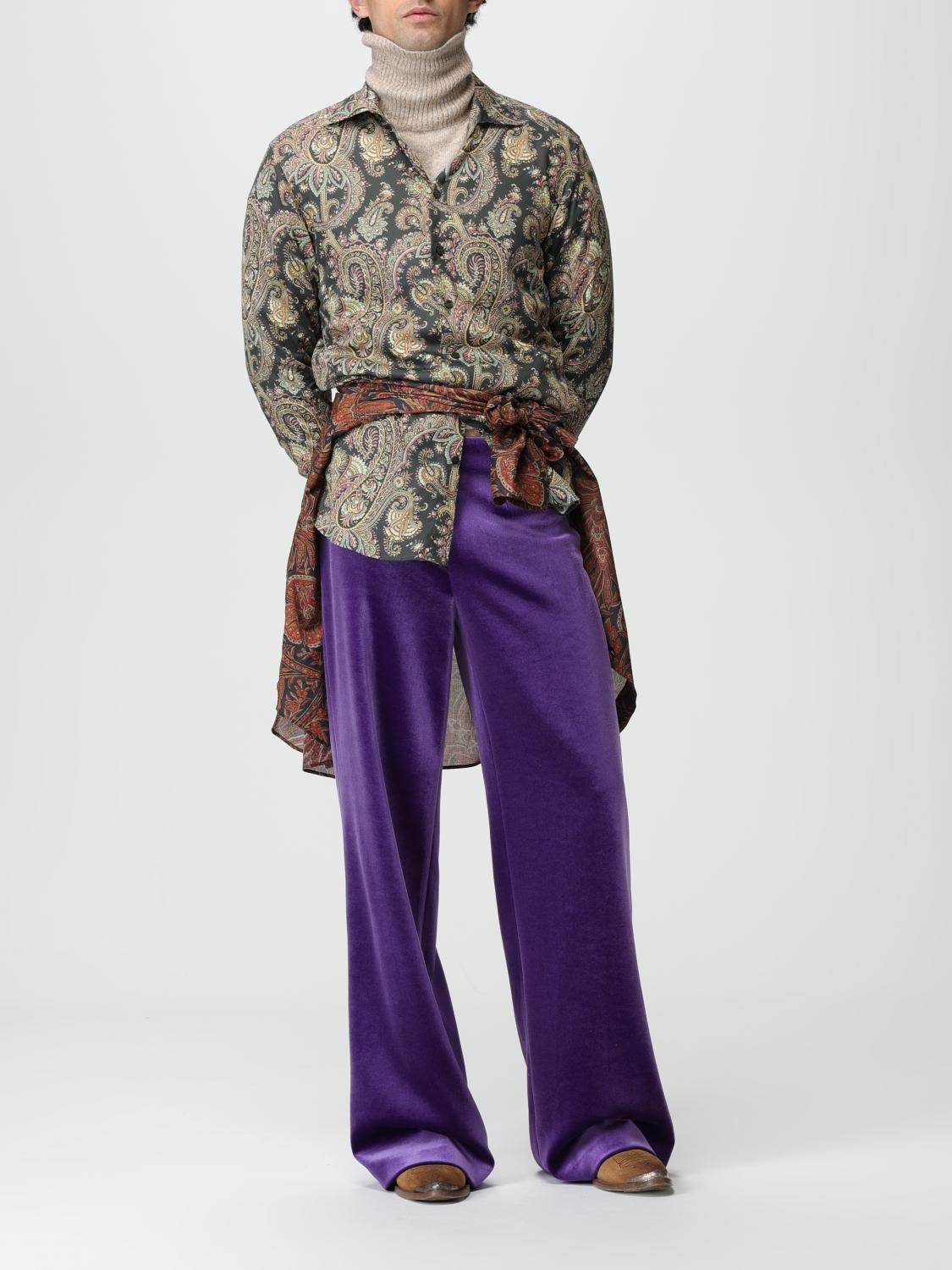 ETRO SHIRT: Etro shirt in cotton with Paisley print, Black - Img 2