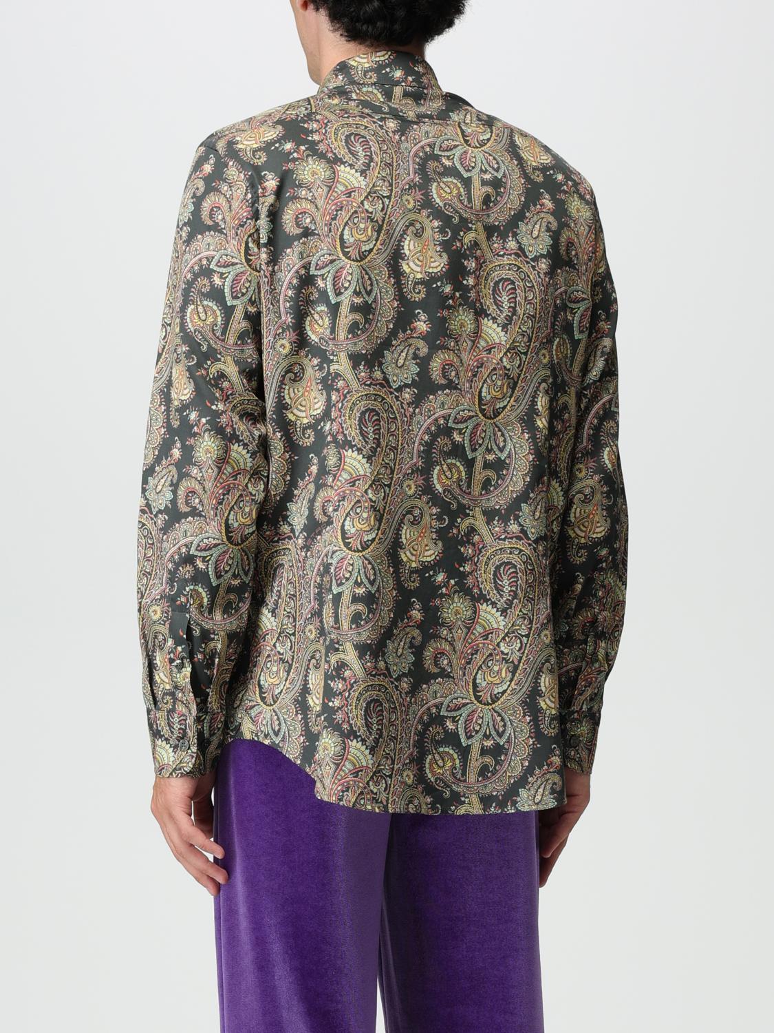 ETRO SHIRT: Etro shirt in cotton with Paisley print, Black - Img 3