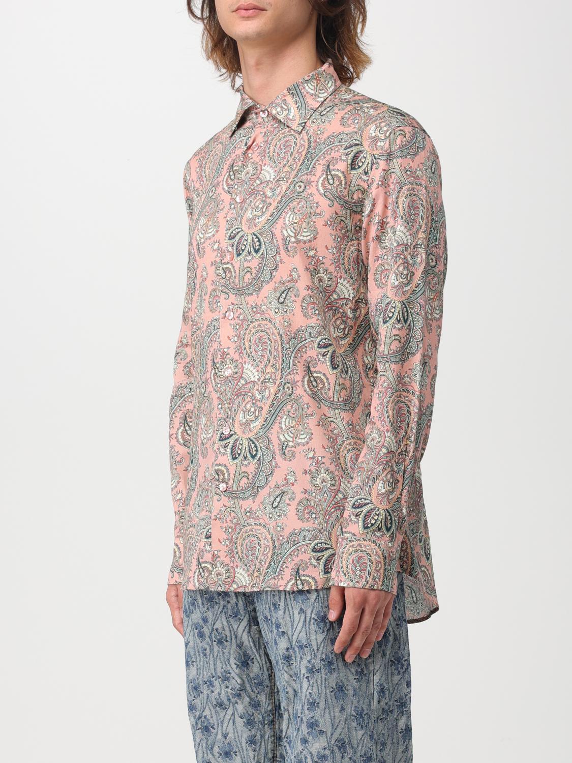 ETRO SHIRT: Etro shirt in cotton with Paisley print, Pink - Img 4