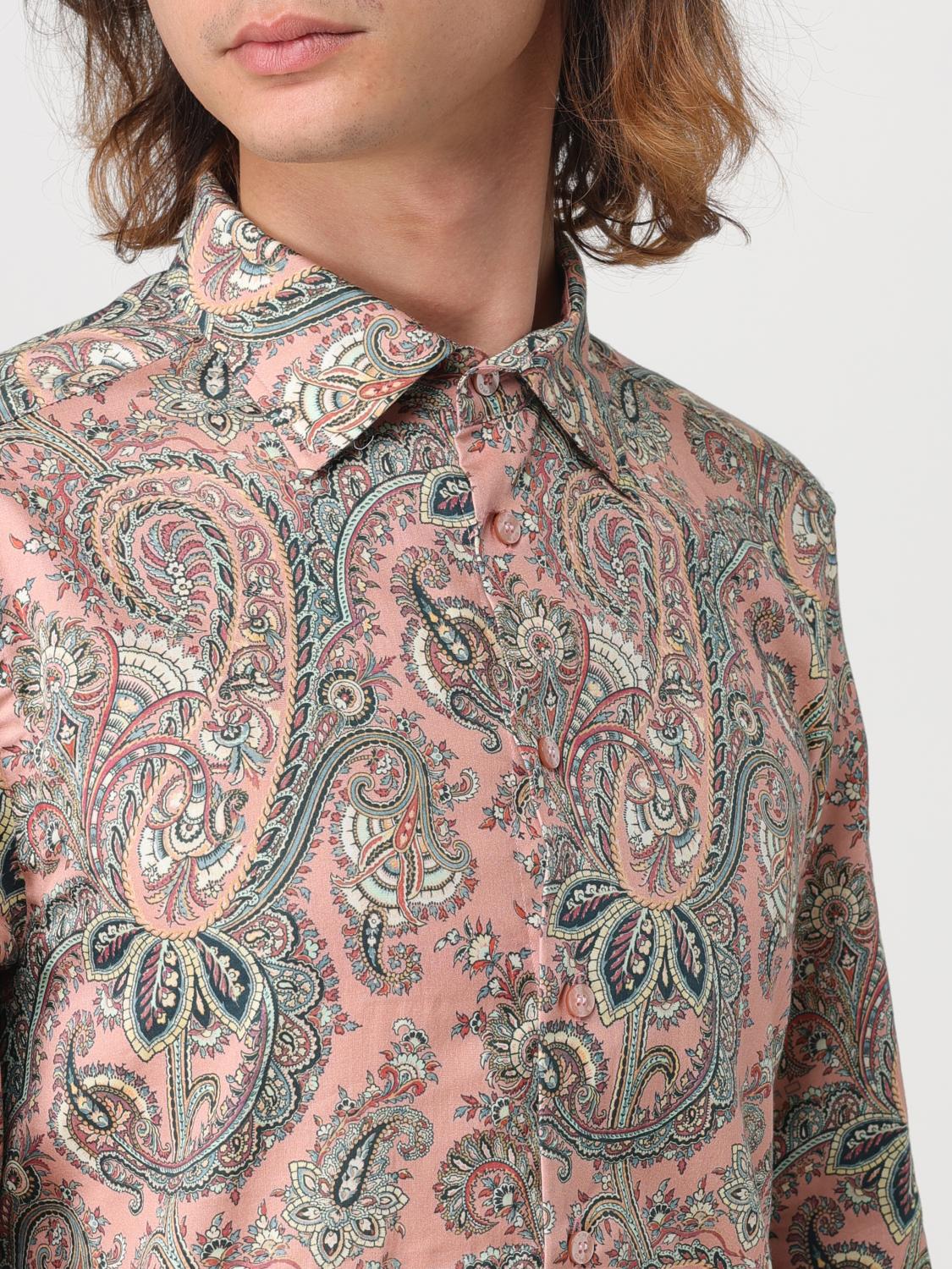 ETRO SHIRT: Etro shirt in cotton with Paisley print, Pink - Img 5