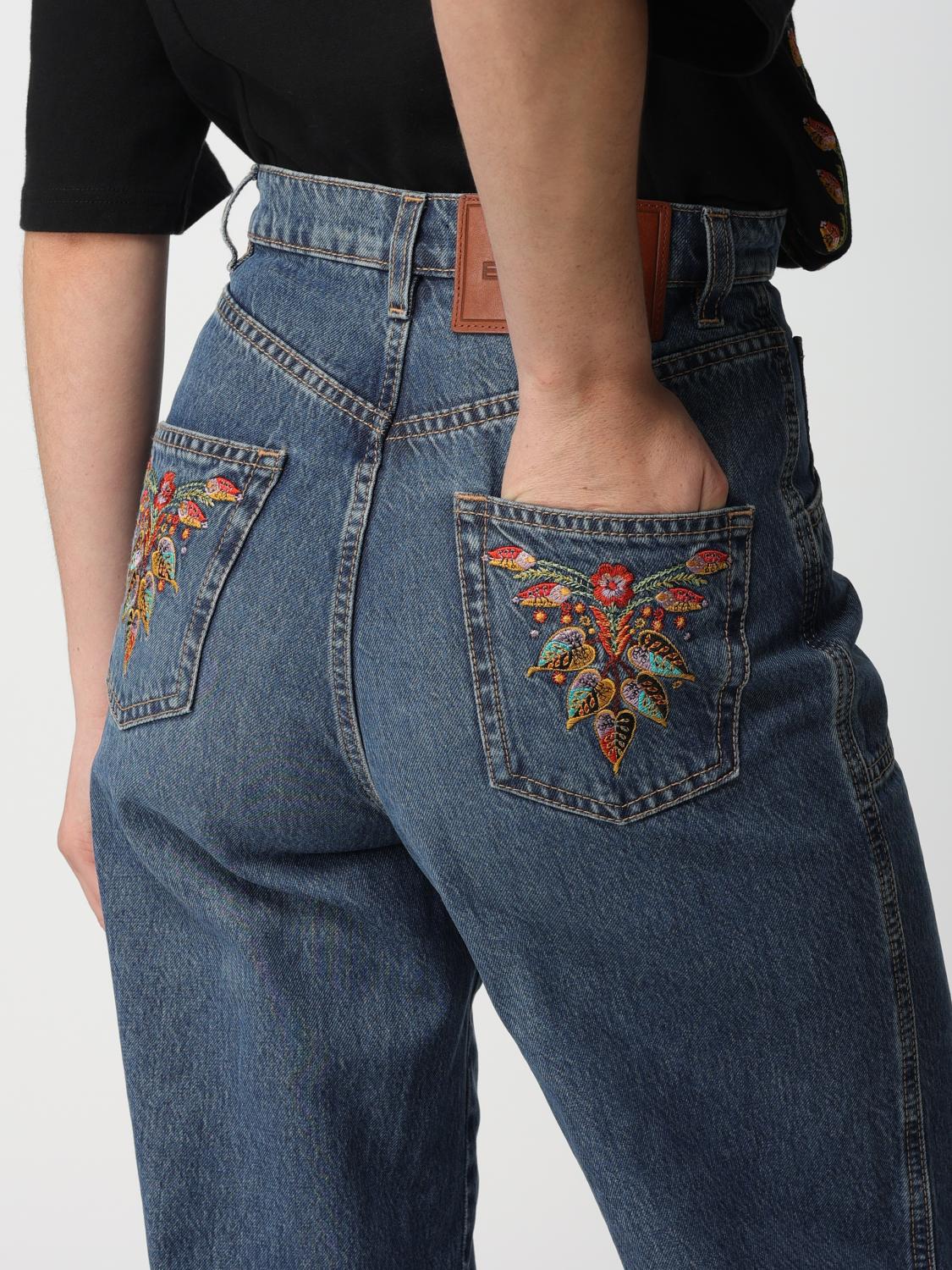 デニム・ジーパン ETRO Woman Jeans Denim 118239572 200 ETRO：ジーンズ レディース - デニム | GIGLIO.COMオンラインの
