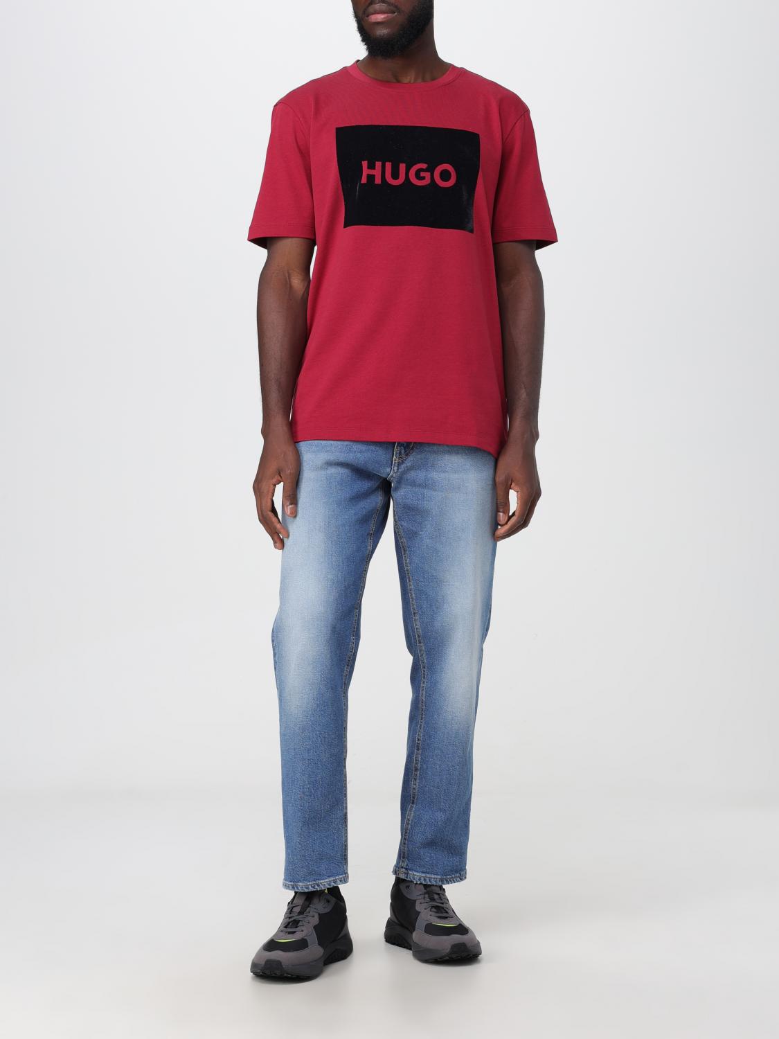 HUGO T-SHIRT: T-shirt herren Hugo, Burgunderrot - Img 2