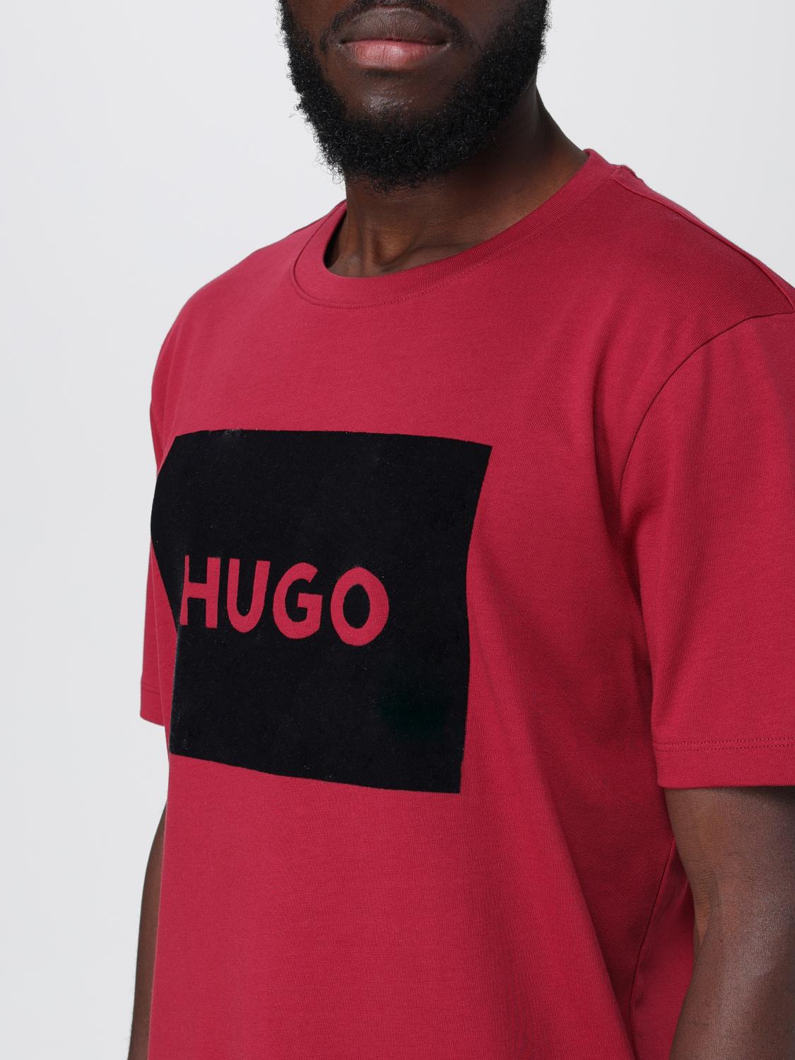 HUGO T-SHIRT: T-shirt herren Hugo, Burgunderrot - Img 4