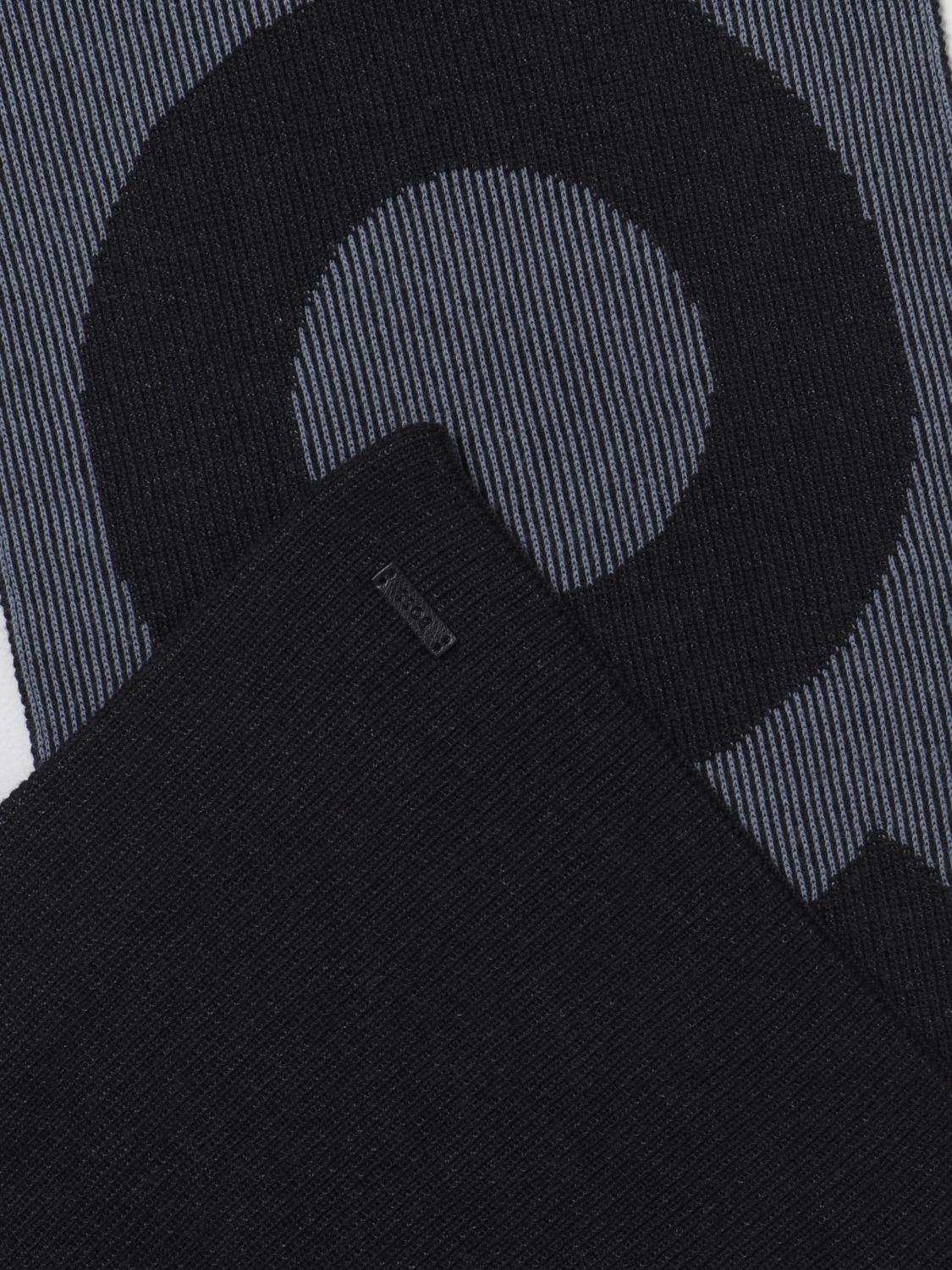 BOSS SCIARPA: Sciarpa Boss in cotone e lana, Blue - Img 3
