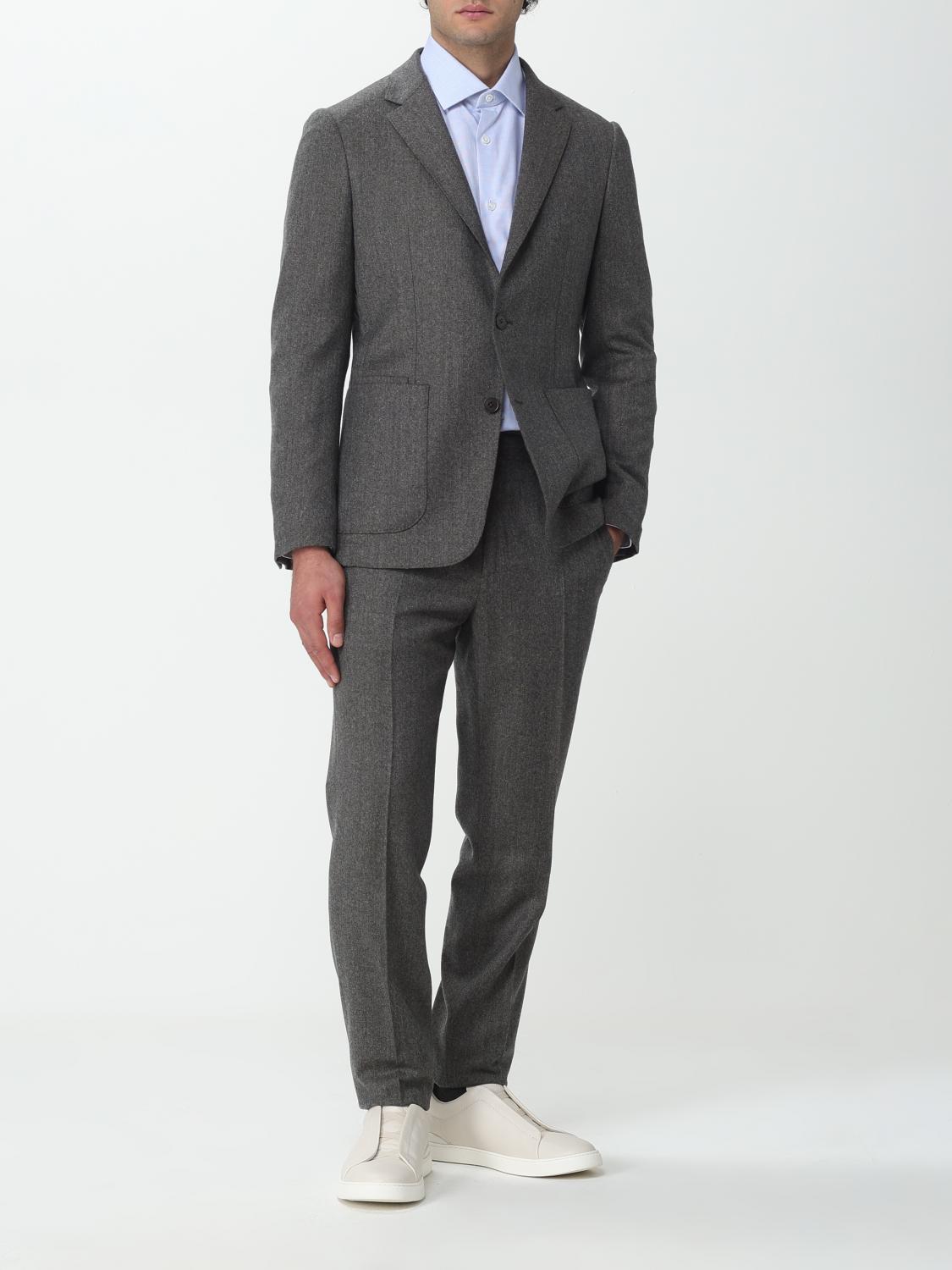 ZEGNA SUIT: Zegna wool suit, Dark - Img 2
