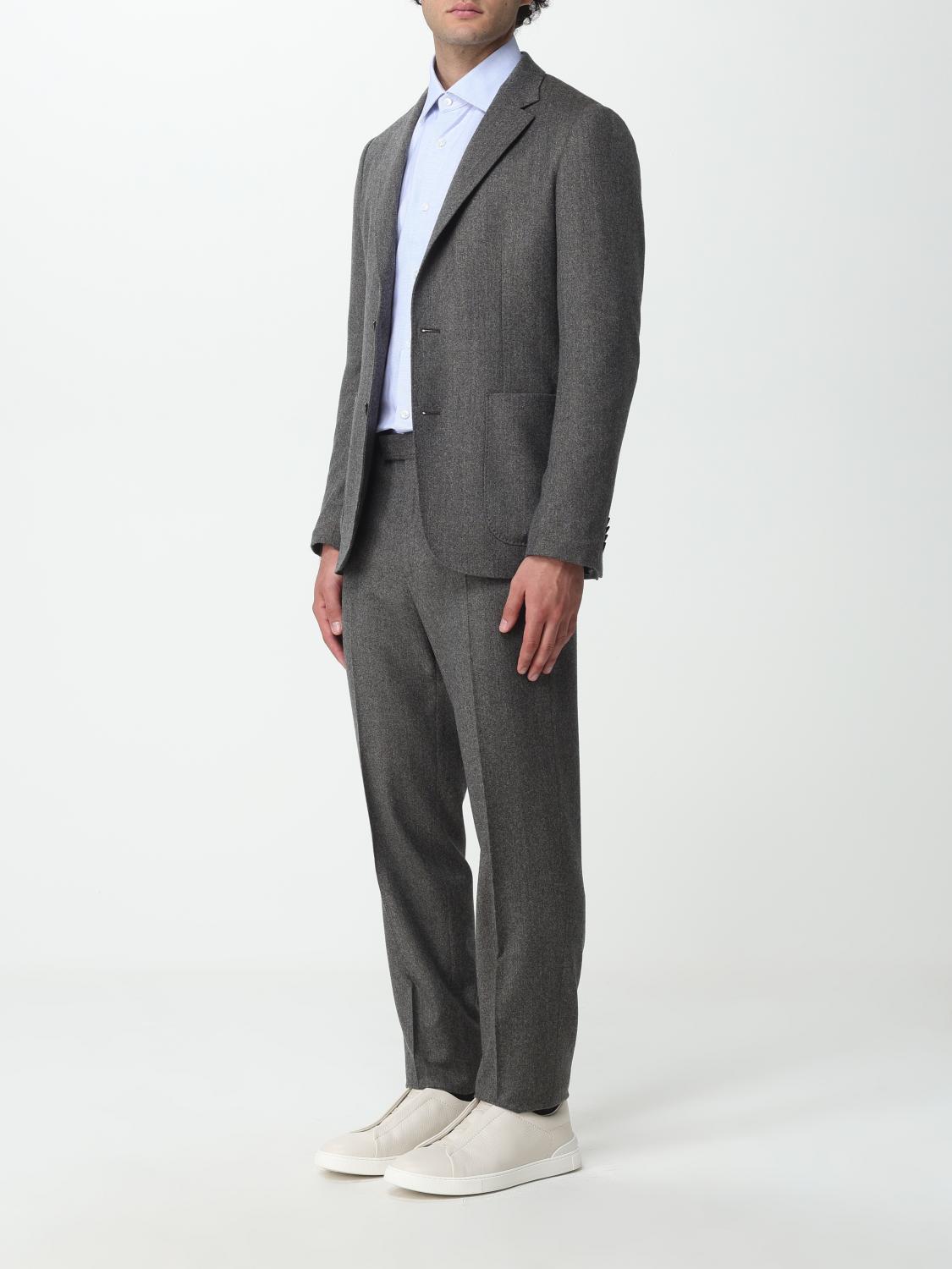 ZEGNA SUIT: Zegna wool suit, Dark - Img 4