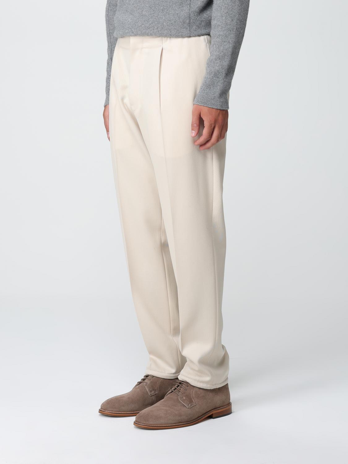 ZEGNA: wool pants - Ivory | Zegna pants TP38UCI39A6 online at