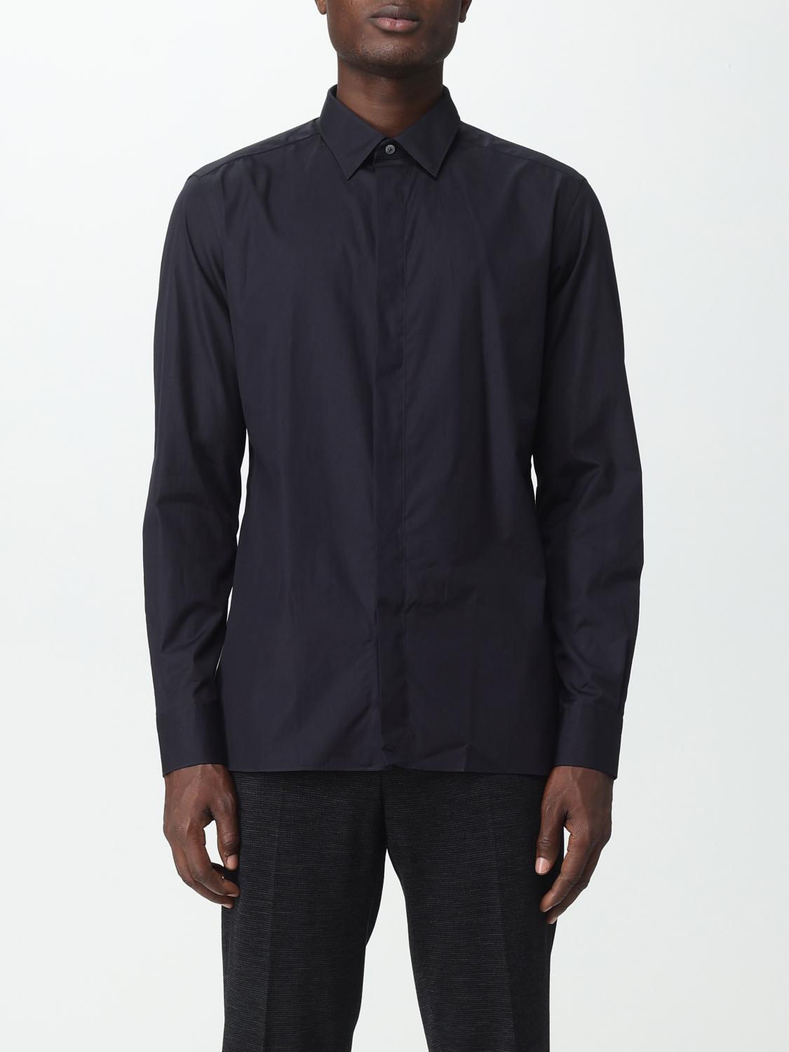 ZEGNA CAMICIA: Camicia Zegna in cotone, Blue - Img 1