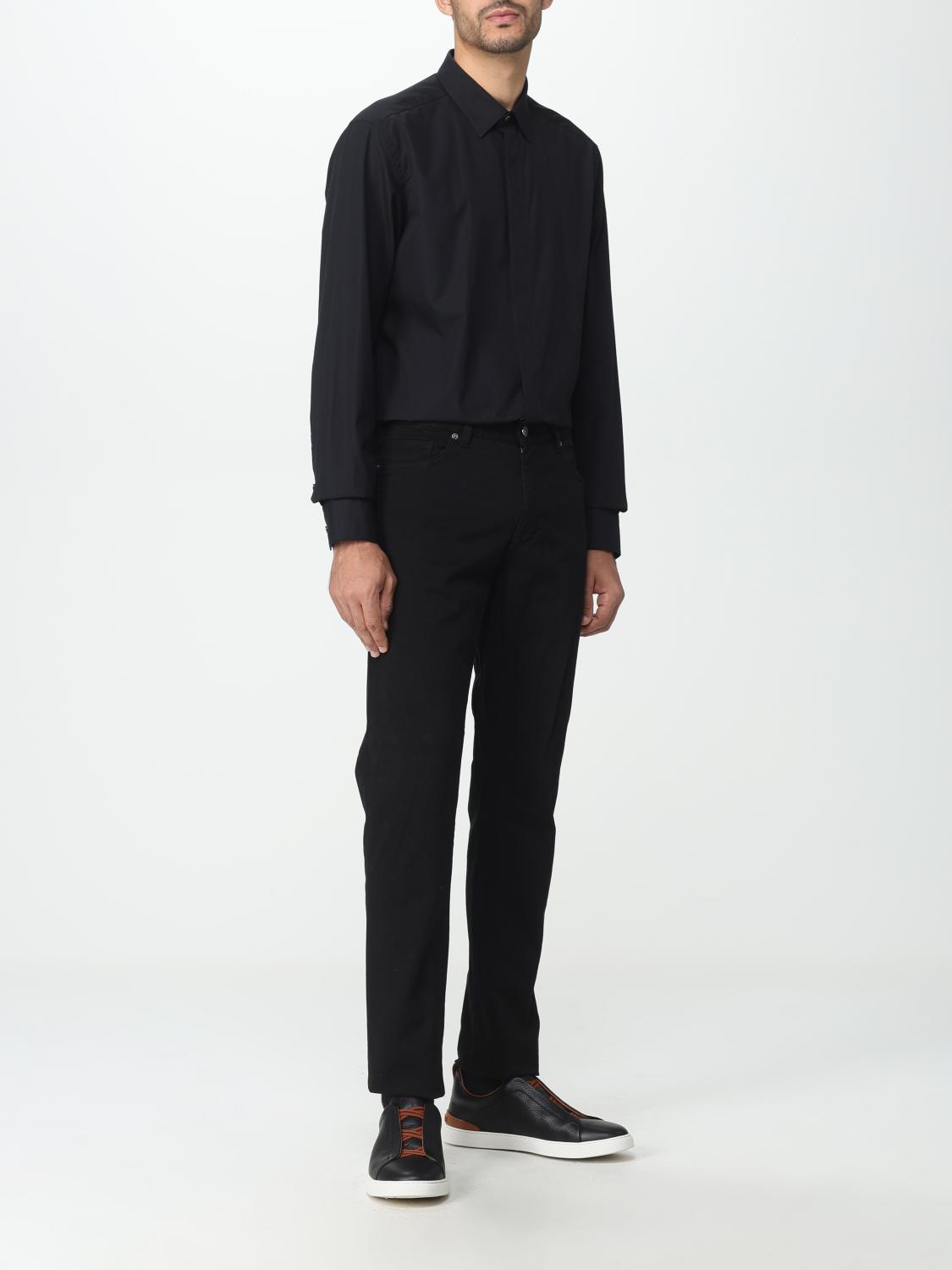 ZEGNA HEMD: Hemd herren Zegna, Schwarz - Img 2